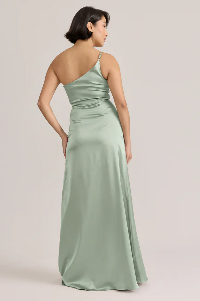 Ellapink Satin Dress Sage | Ready To Ship
