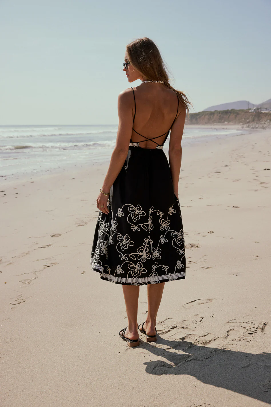 Etta Embroidered Midi Dress