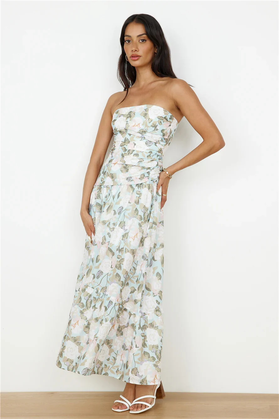 Cottage Living Maxi Dress Green