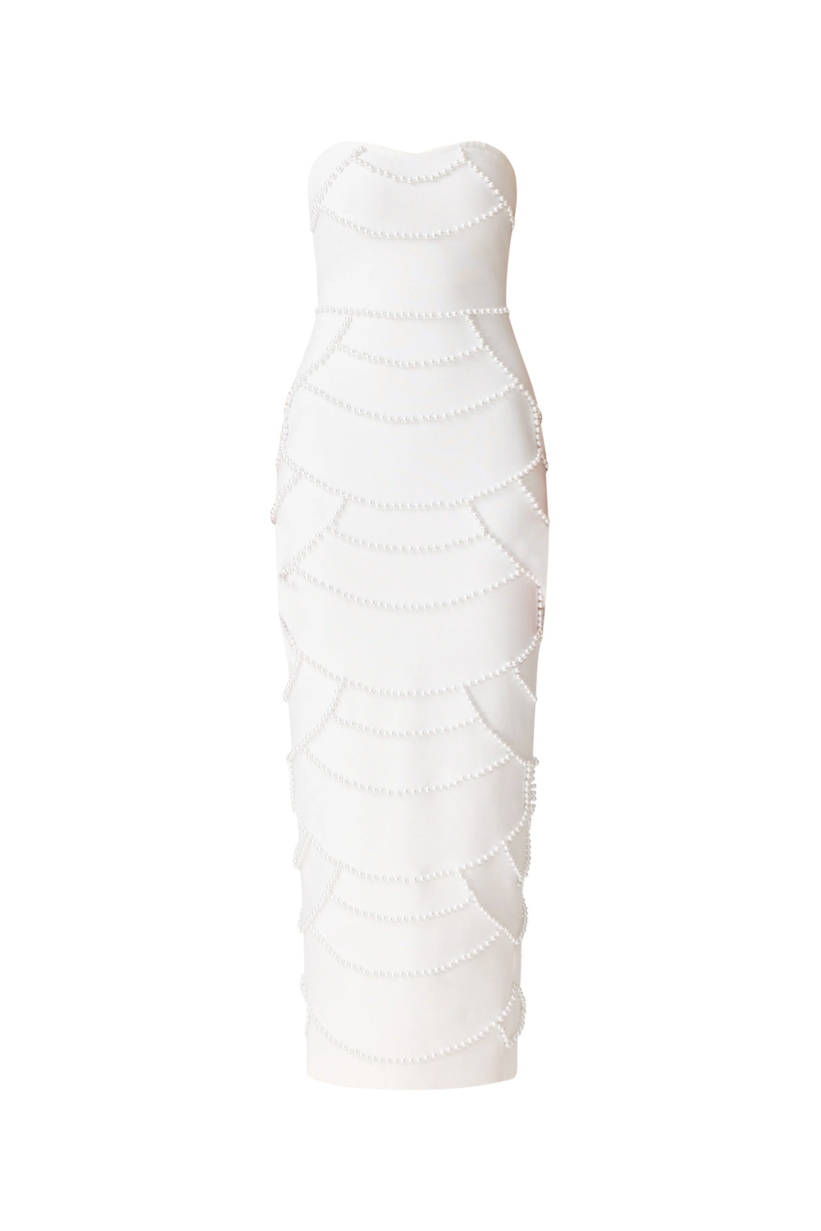 Lucine Strapless Gown in White