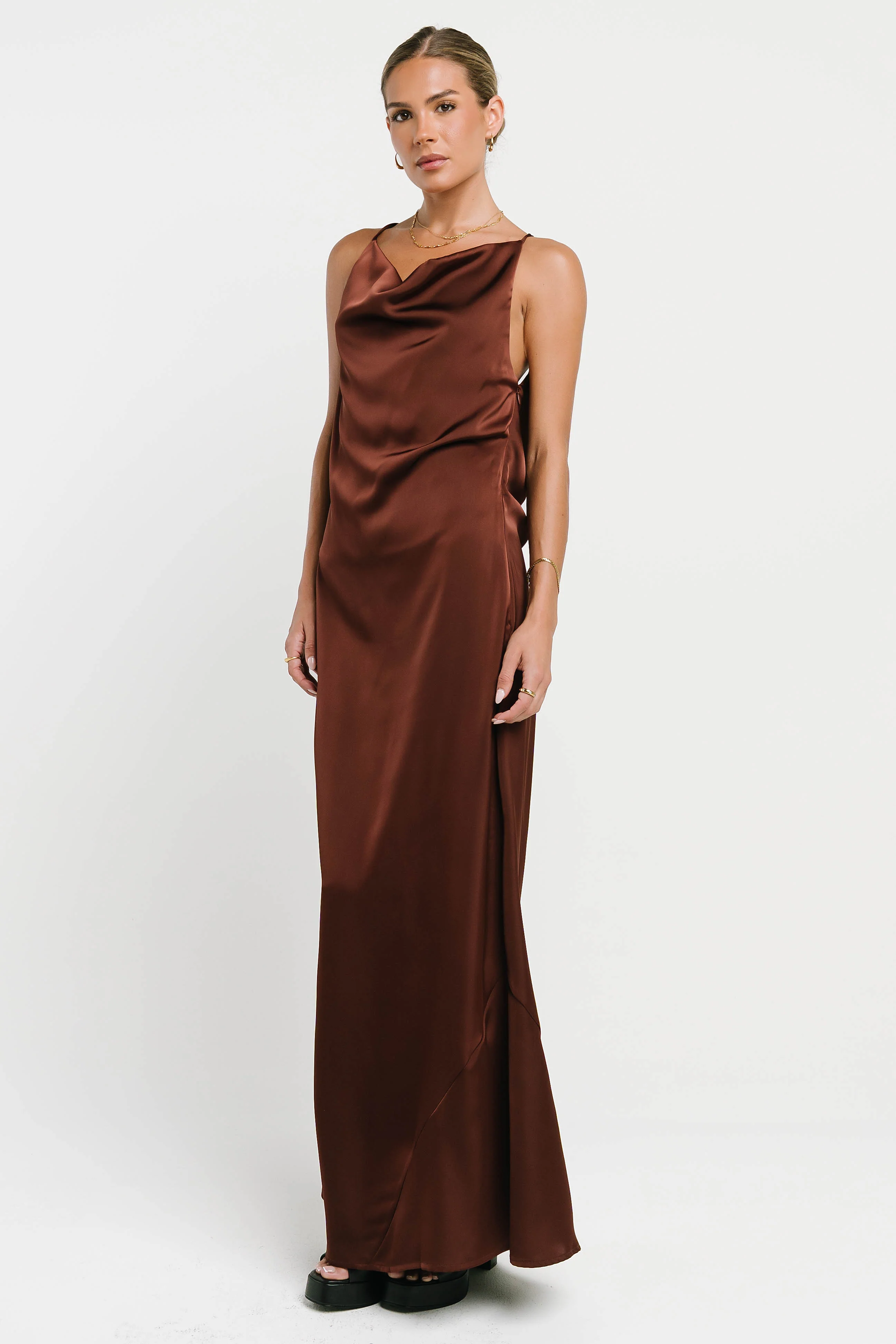 Allison Satin Maxi Dress