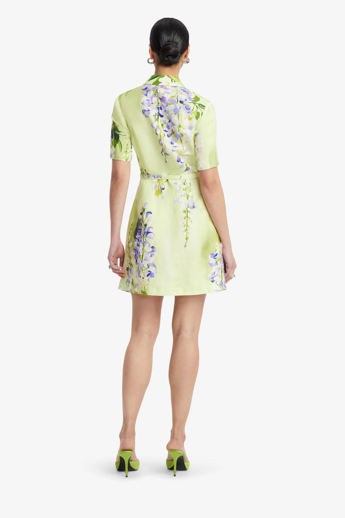 Brigitte Mini Dress - Wisteria Print