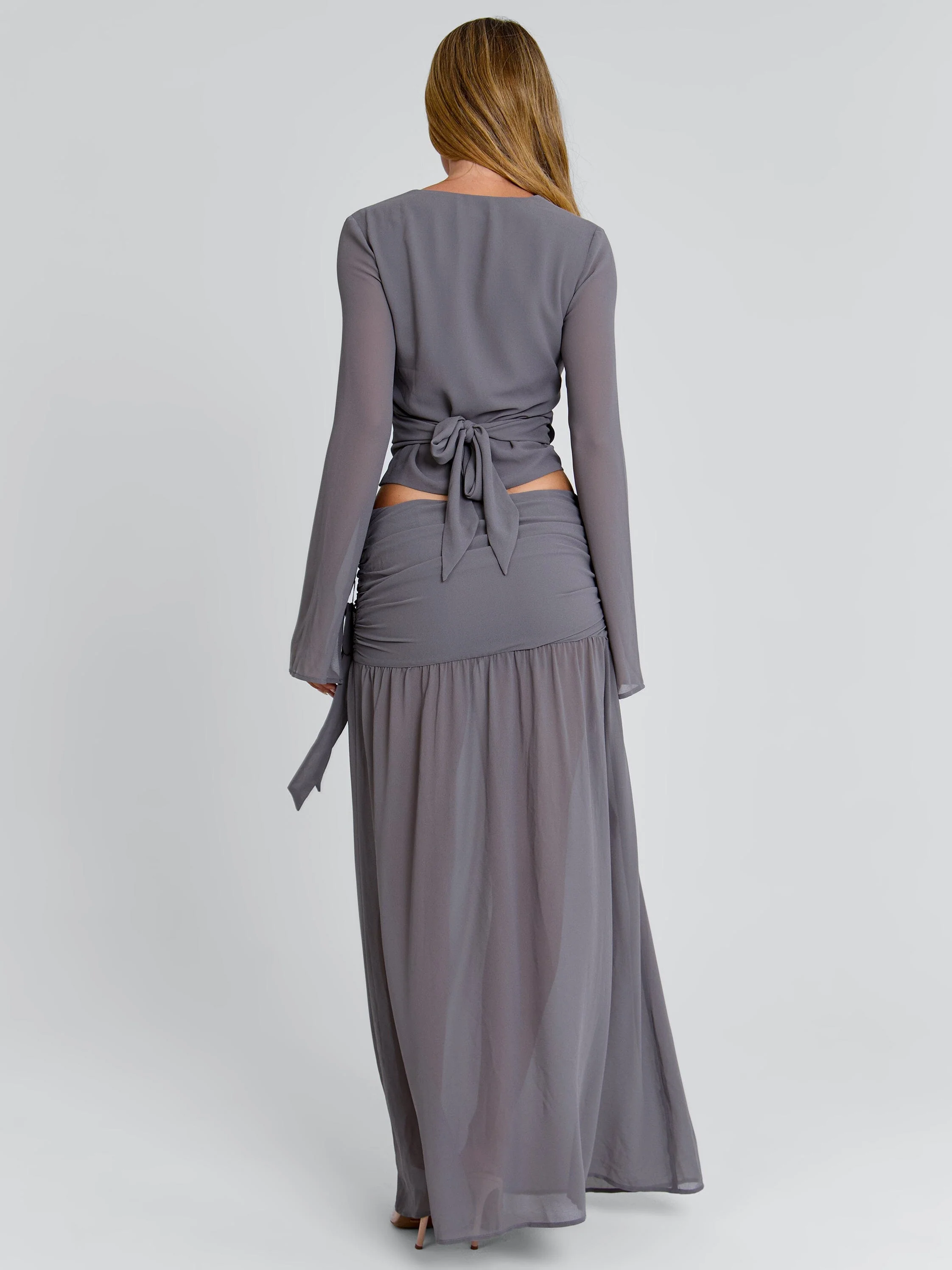 Livvie Maxi Skirt Grey