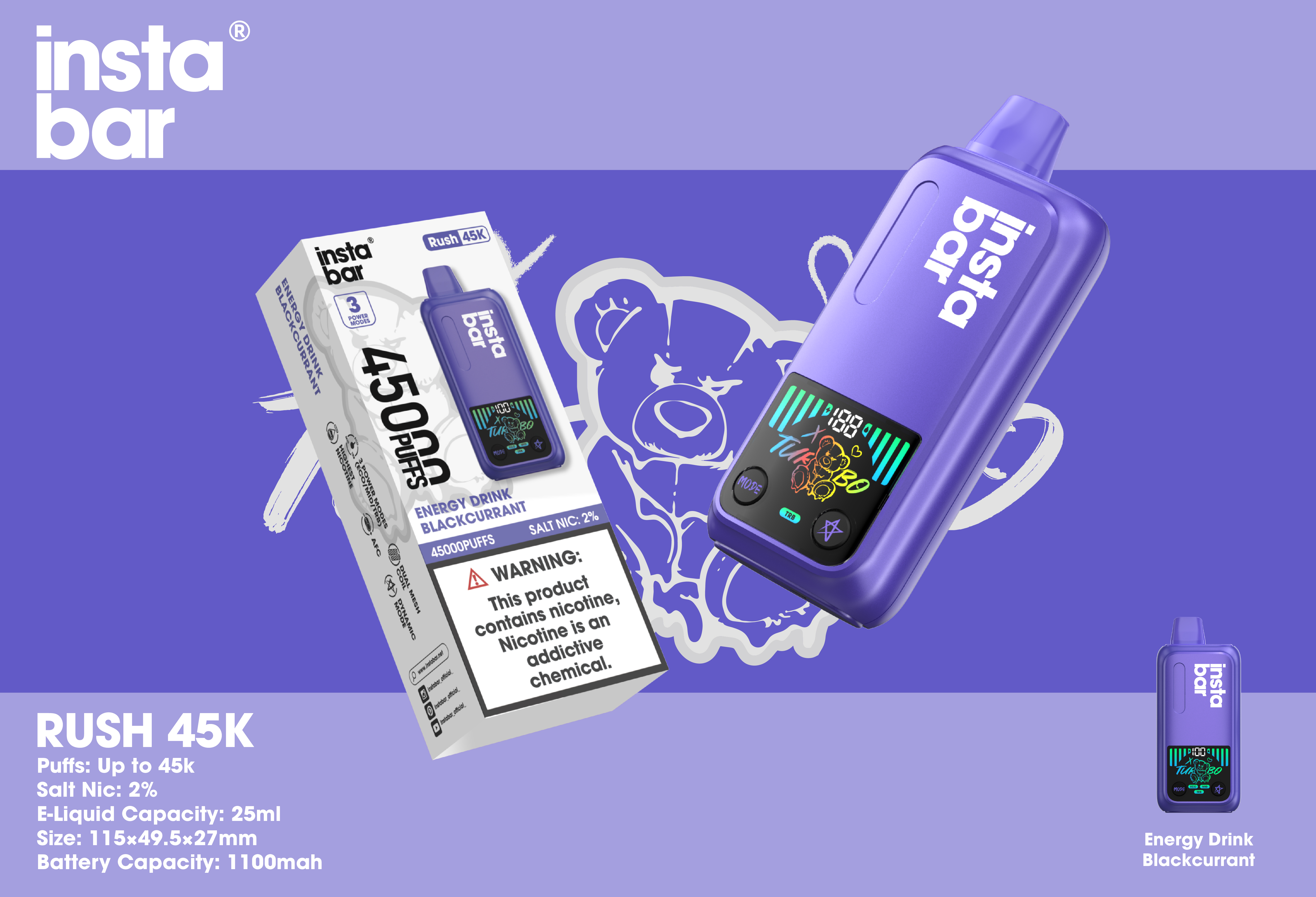 Instabar Rush 45K - mogicvape.pl