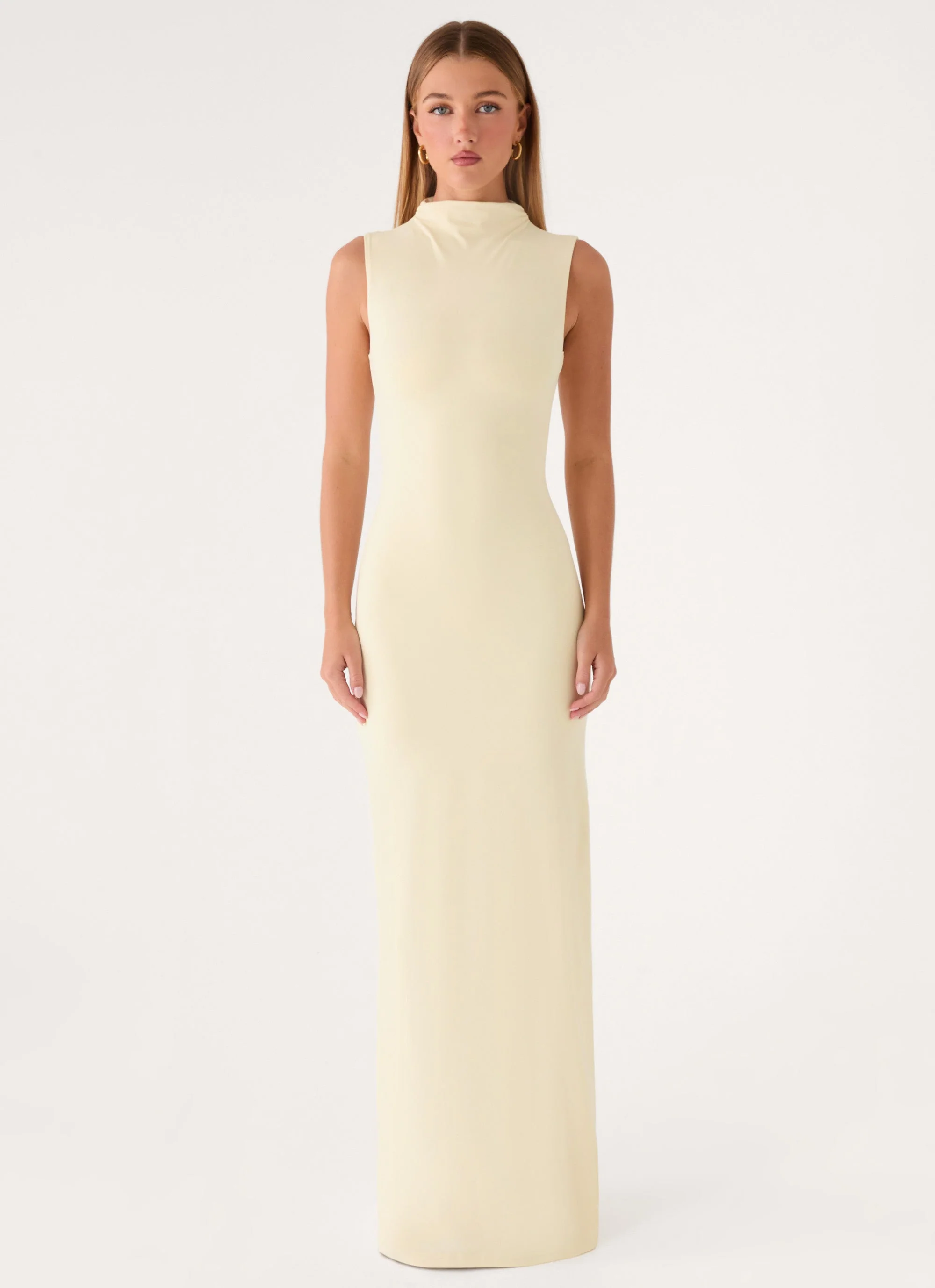 On My Time Maxi Dress - Baby Yellow - luluinthesky