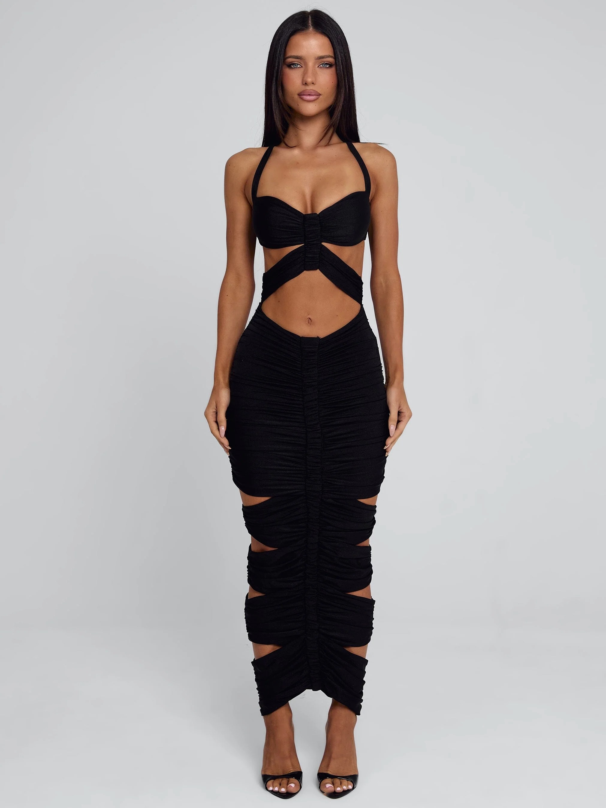 LUCCA MIDI DRESS BLACK