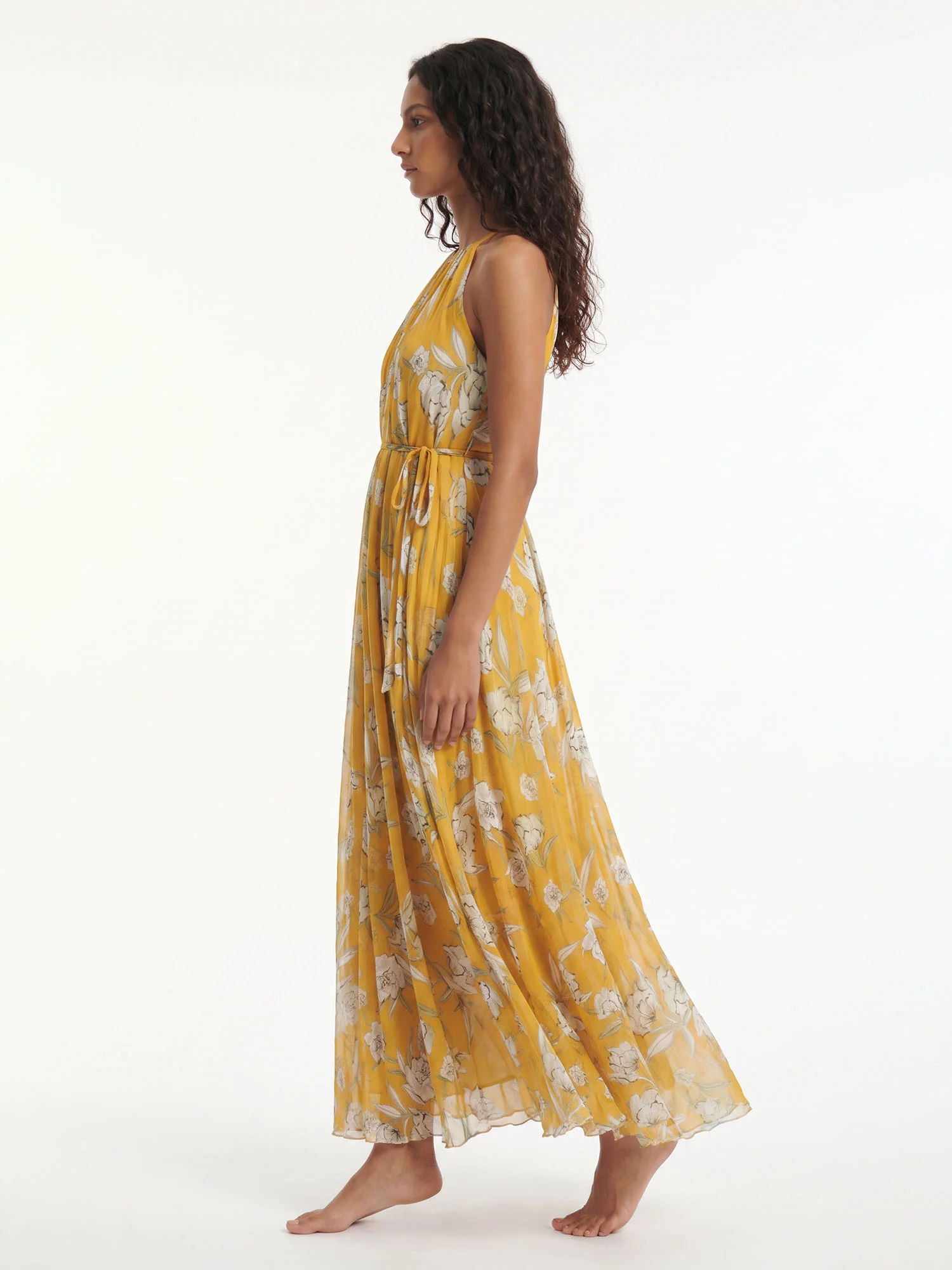 Golden Bloom Maxi Dress
