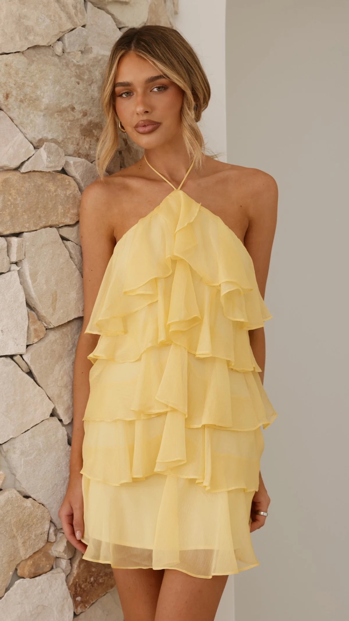 Soho Mini Dress - Yellow - FASHION NOB