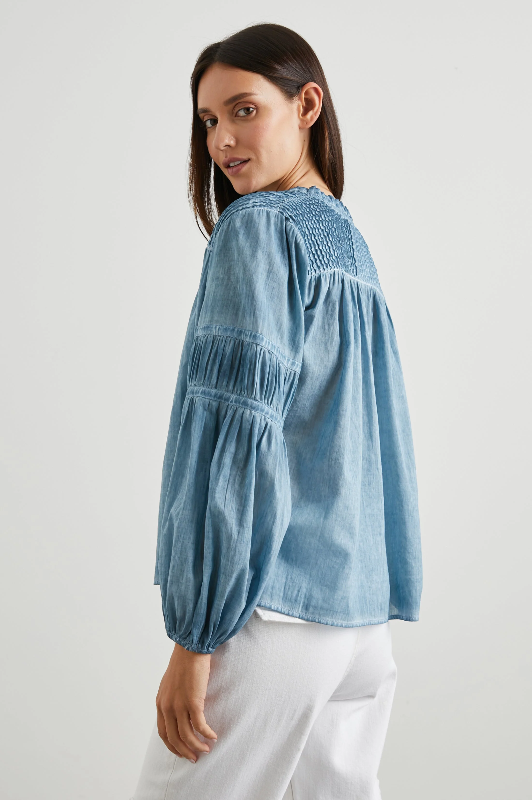 Marli Top - Faded Blue