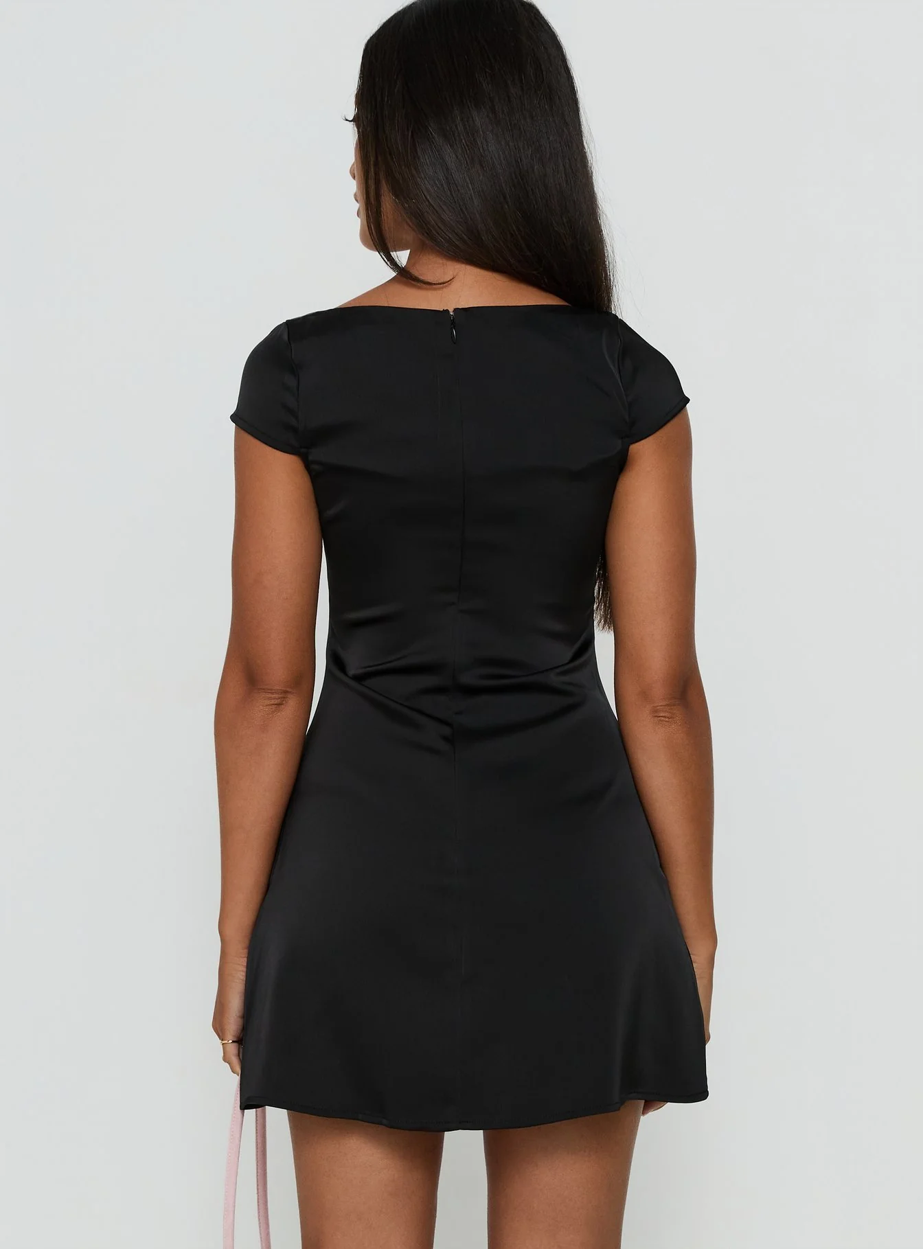 Nobodys Girl Scoop Neck Mini Dress Black