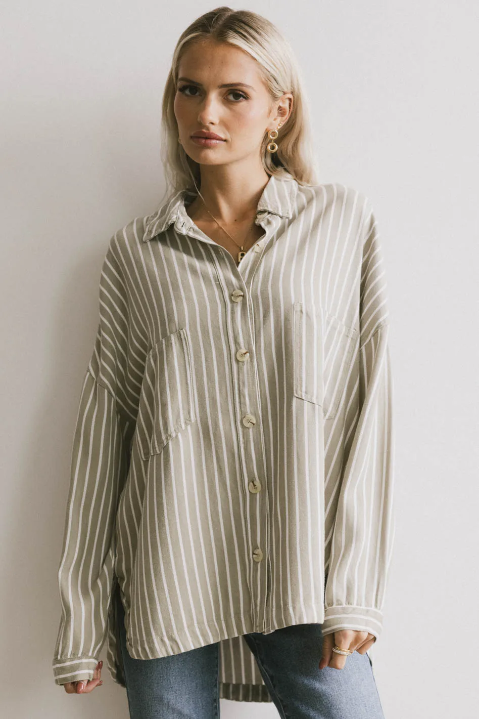 Ezti Striped Button Up
