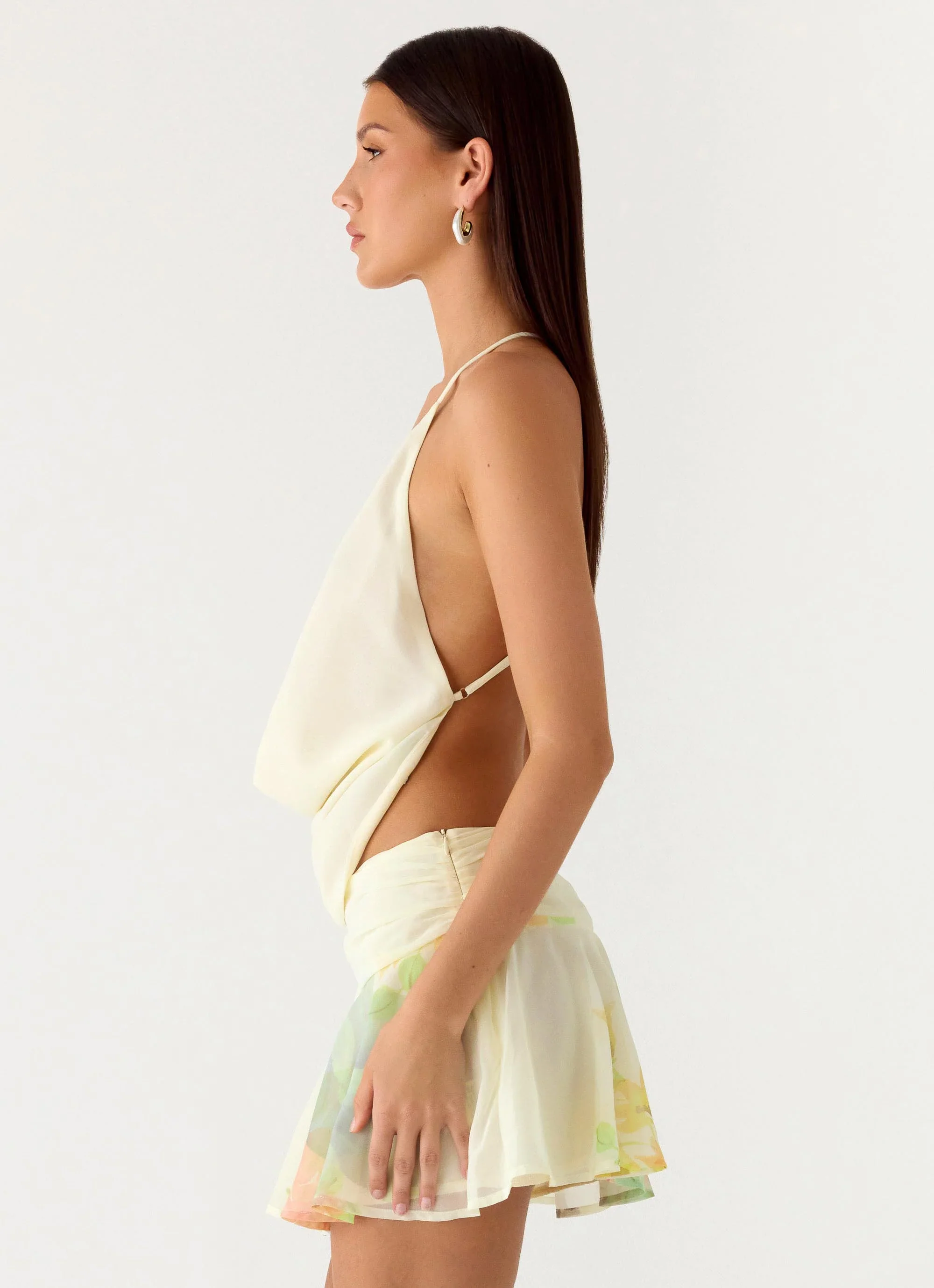 Sweet Charm Cowl Neck Top - Spring Meadow