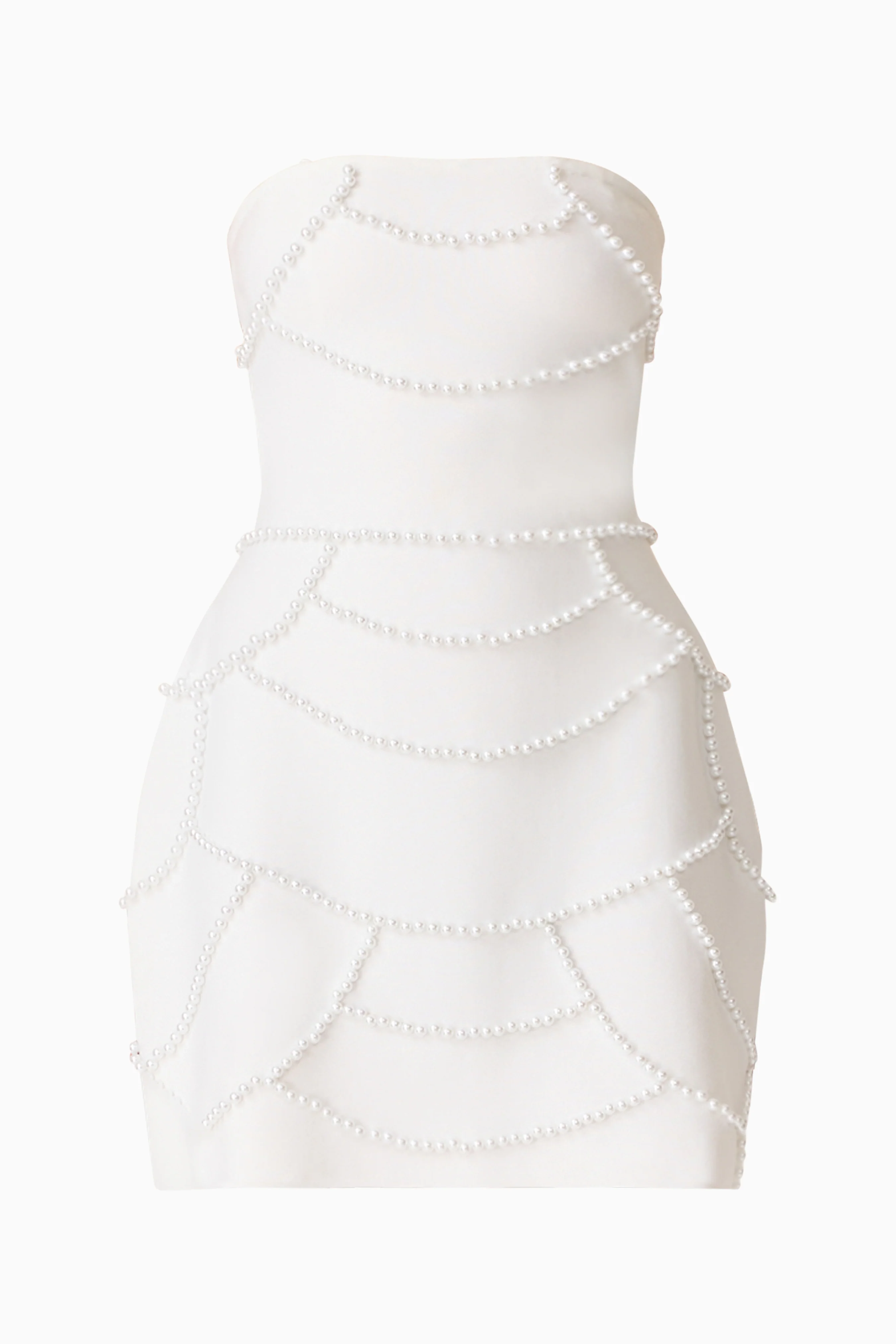 Lucine Strapless Mini Dress in White