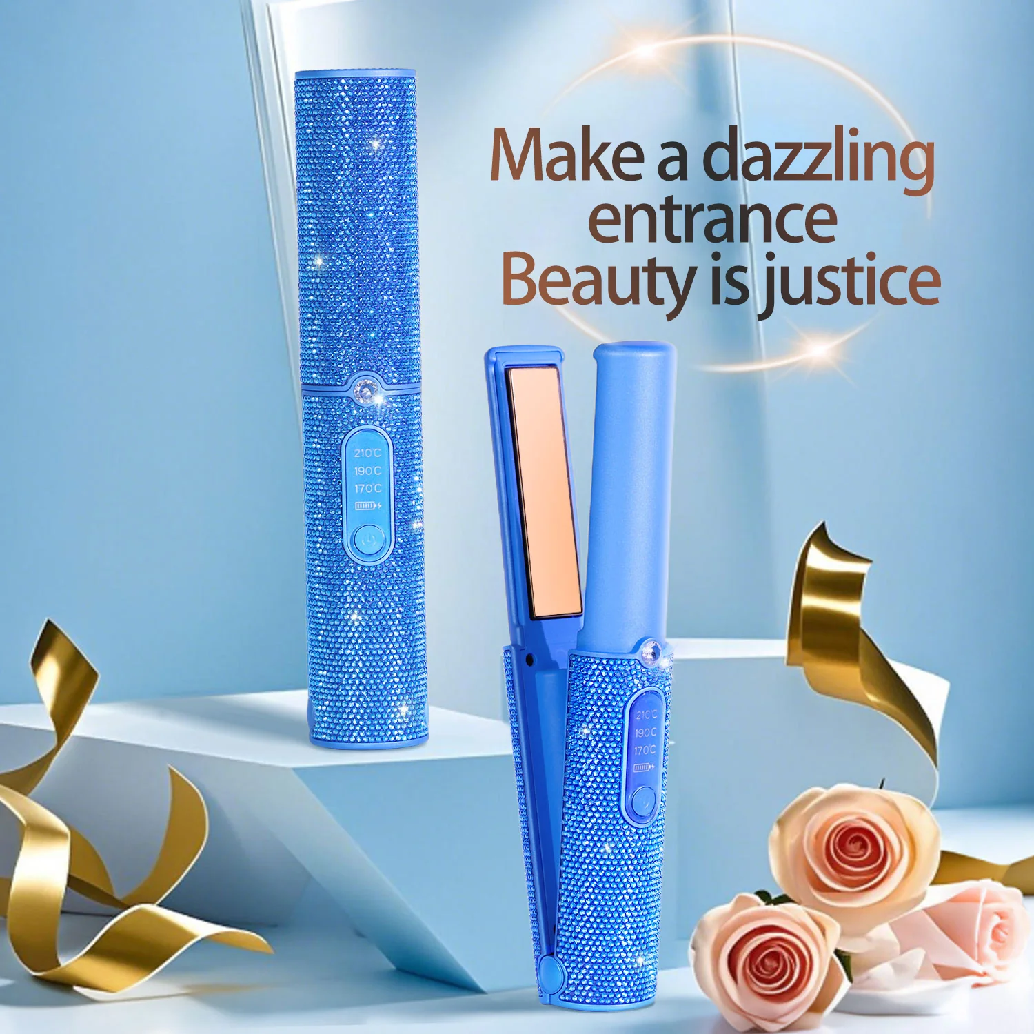 Wireless Cordless Hair Straightener 5000mAh Portable Flat Iron