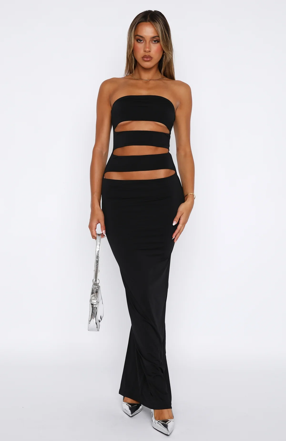 Midnight Rain Maxi Dress Black