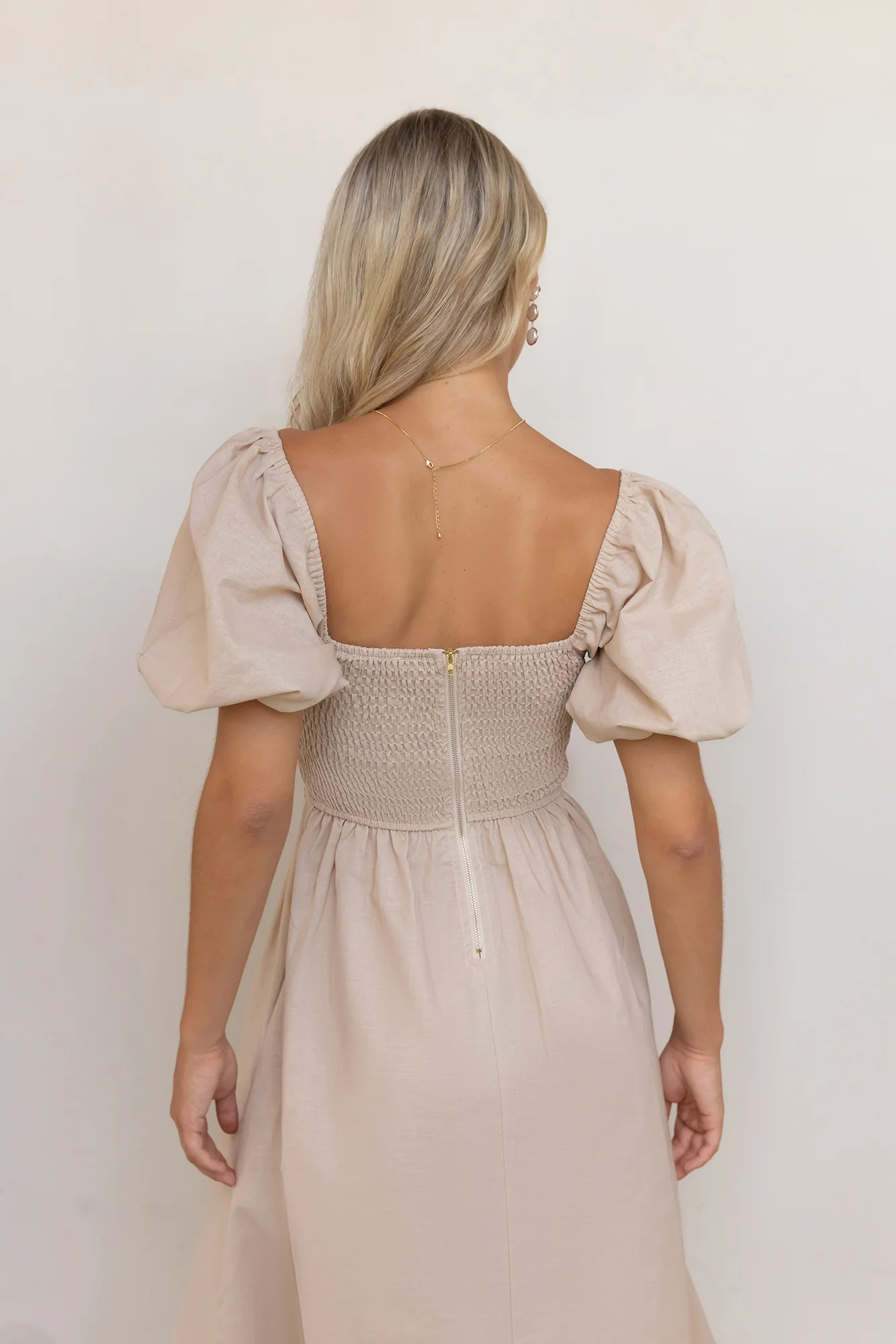 Delfino Maxi Dress Tan
