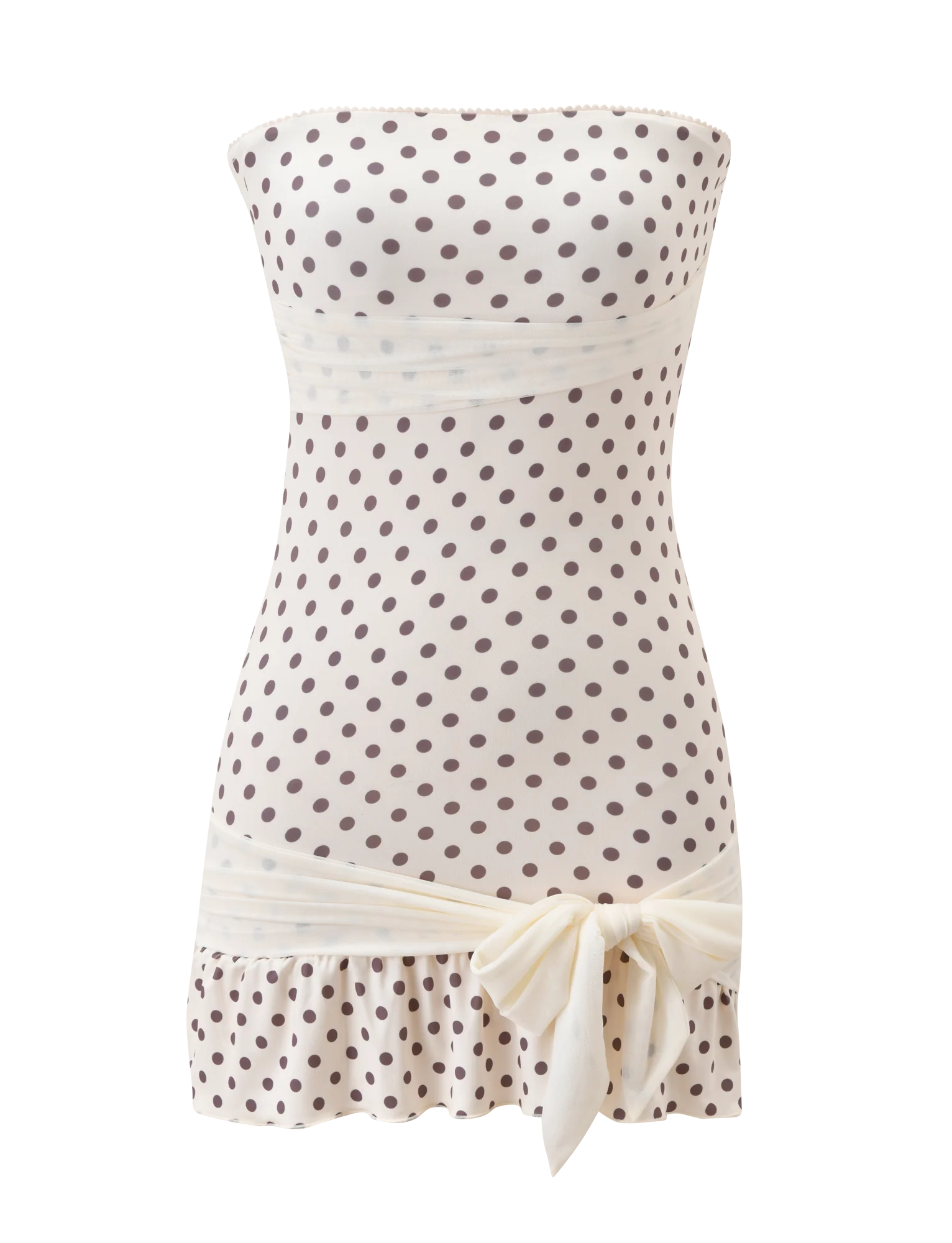Tove Mini Dress - White Polka Dot