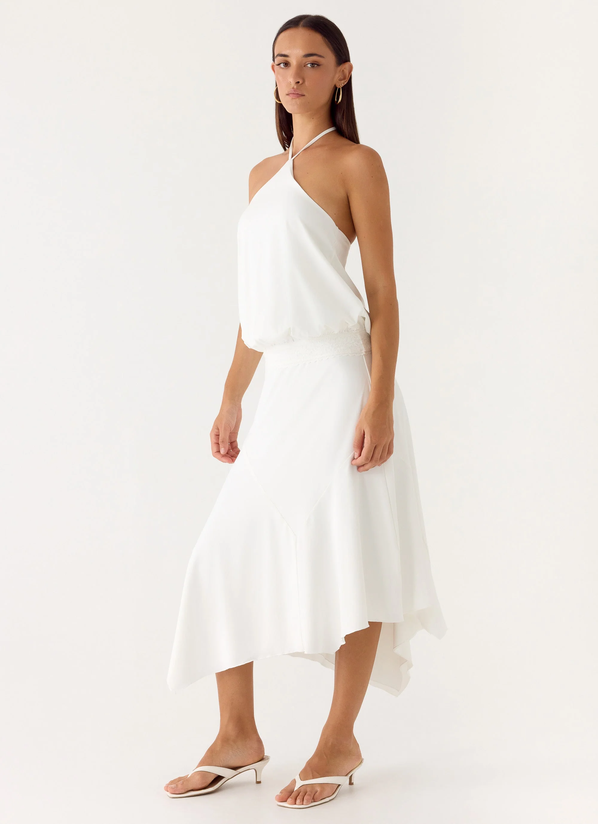To The Girls Midi Dress - White - luluinthesky