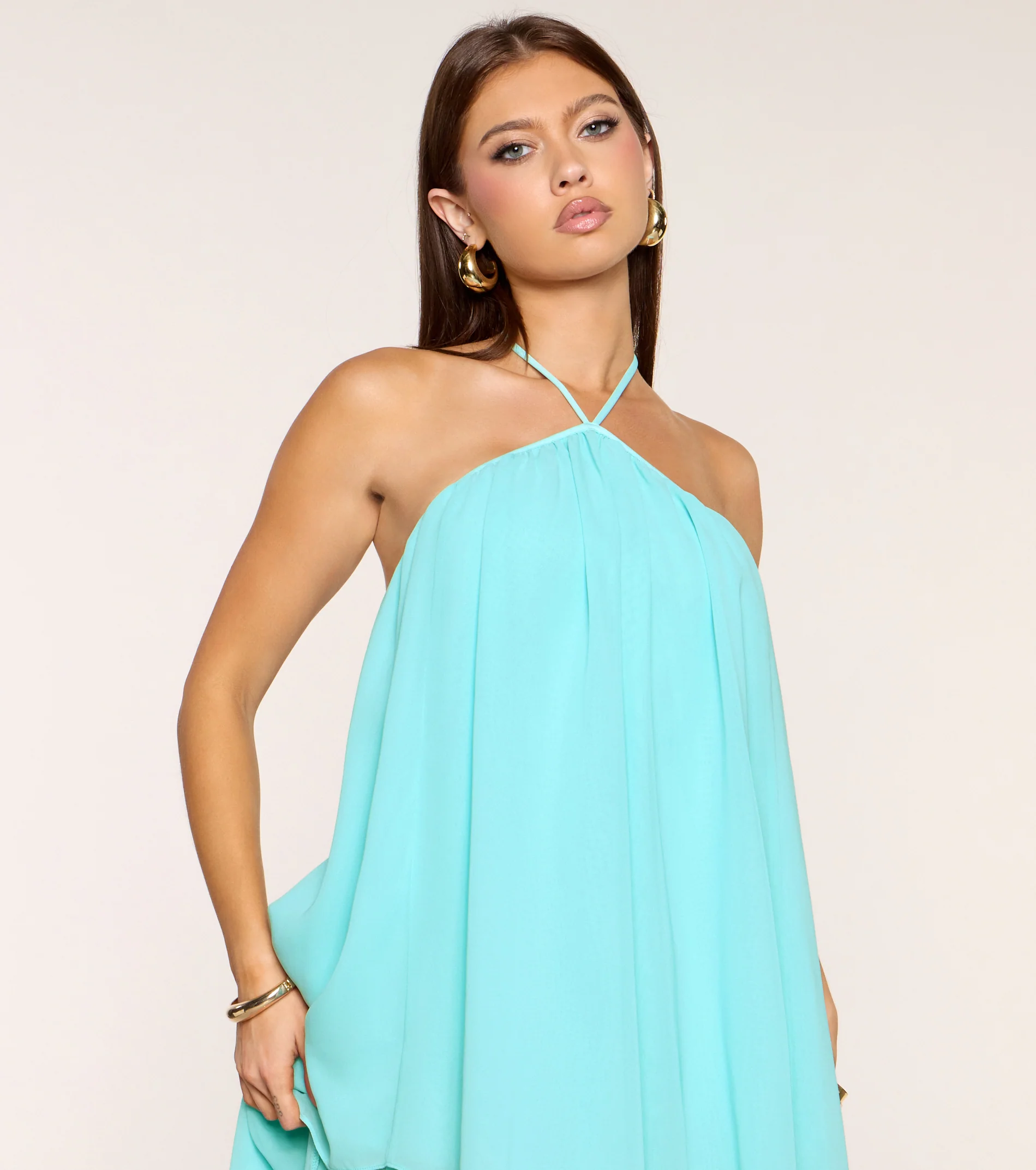 Flirt In Motion Chiffon A-Line Mini Dress