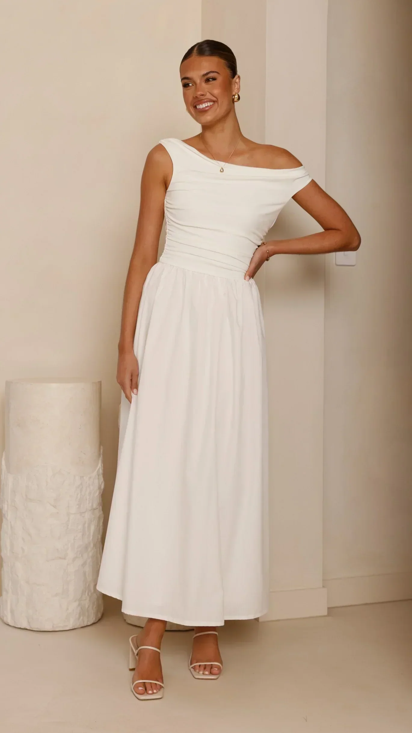 Immy Midi Dress - White