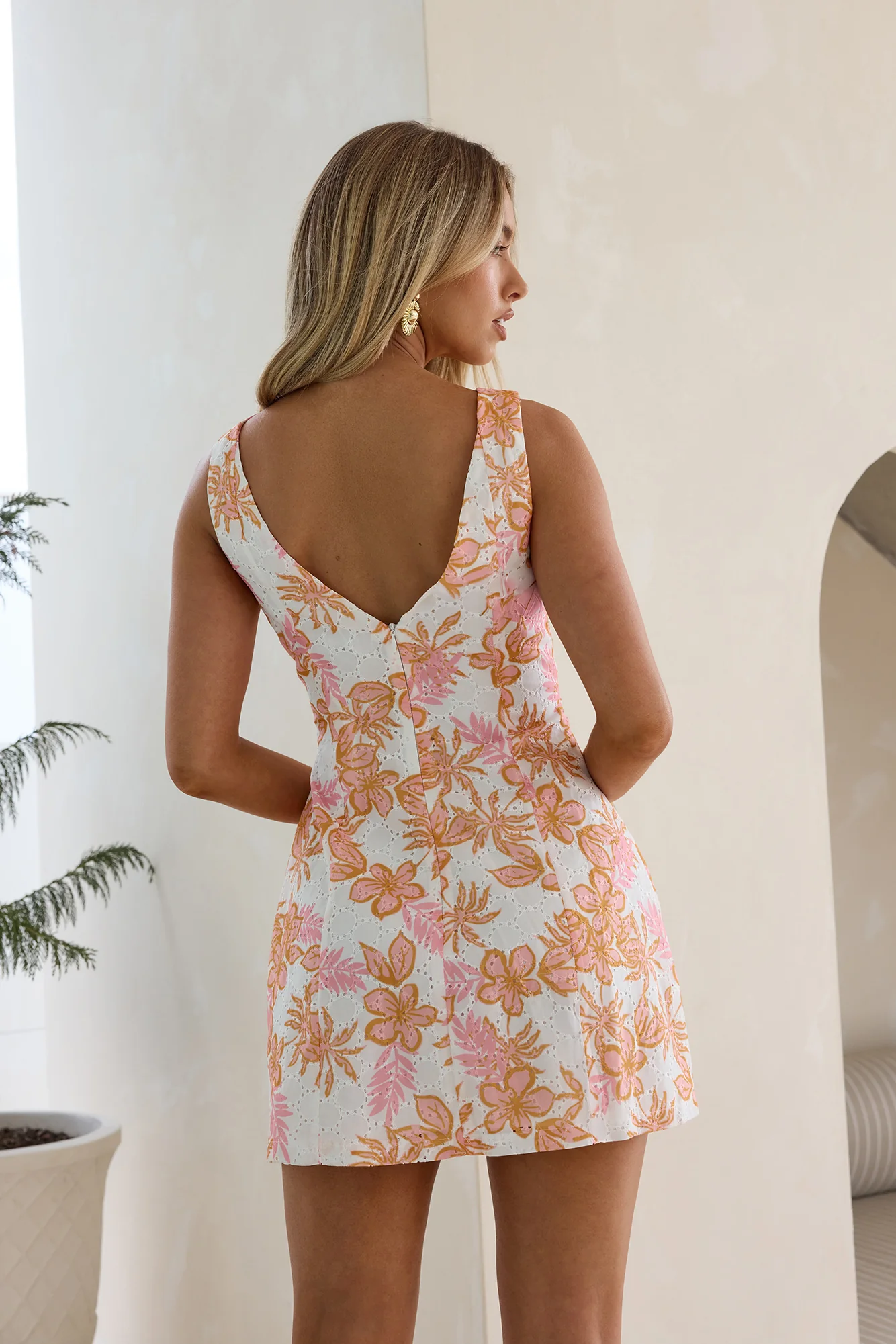 Soft Whispers Mini Dress Orange - luluinthesky