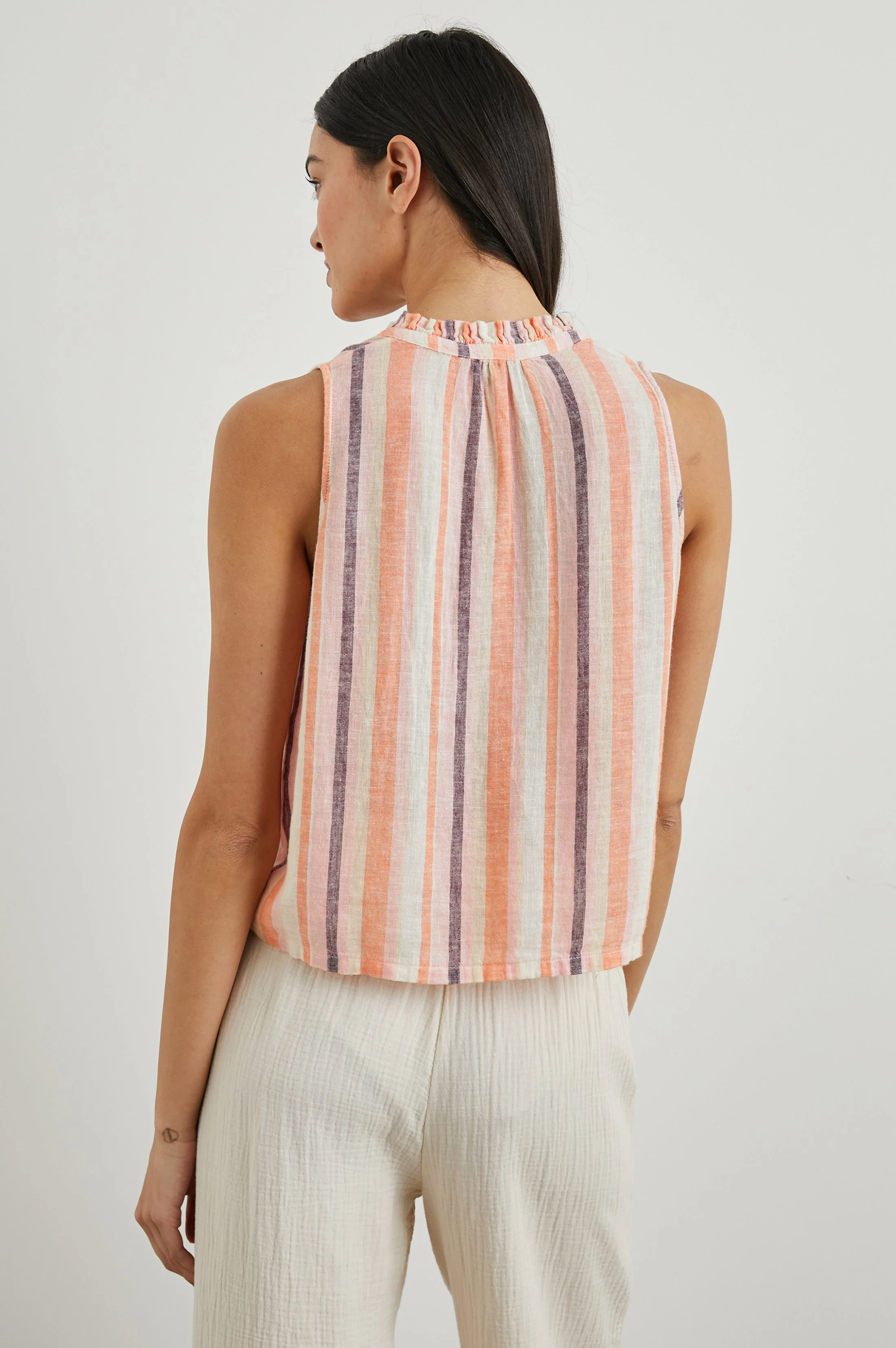 Christy Top - Papaya Stripe