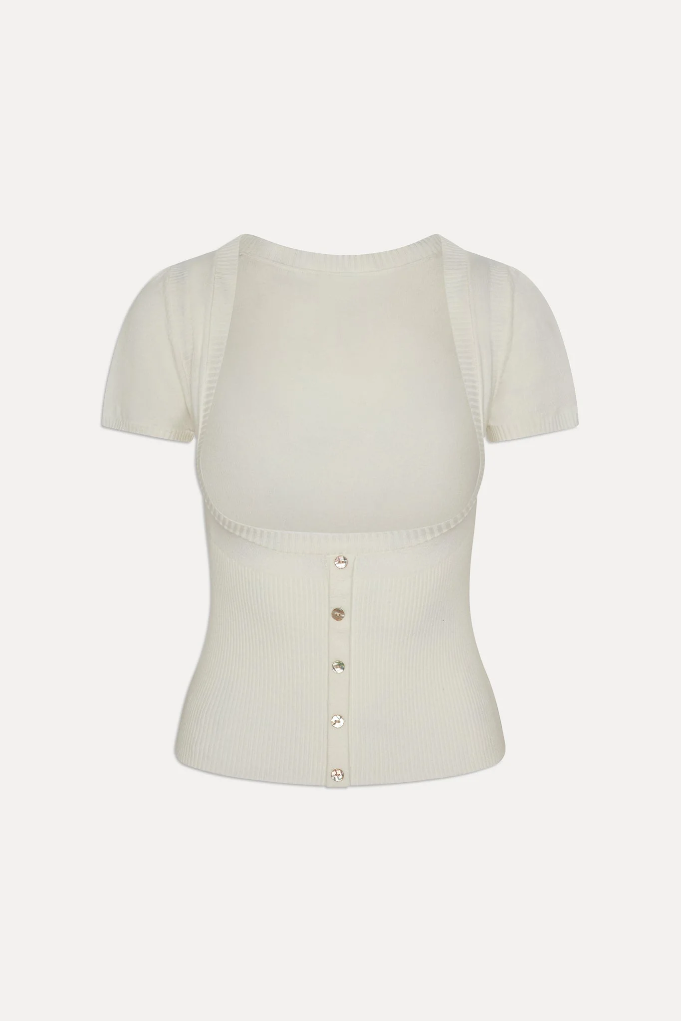 x JENNIE Sofia Knit Top - Coconut Cream