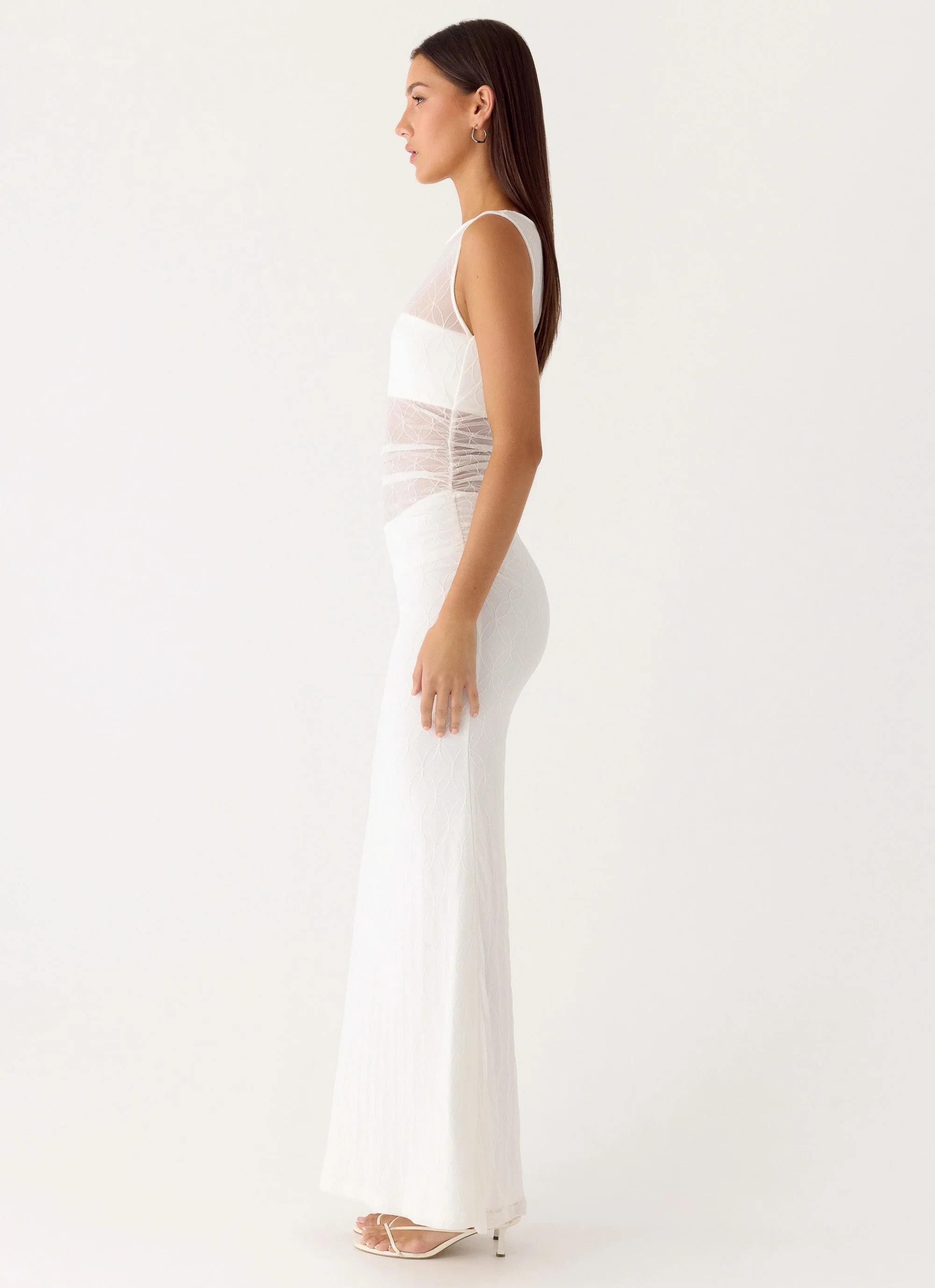 Sabre Maxi Dress - White - luluinthesky