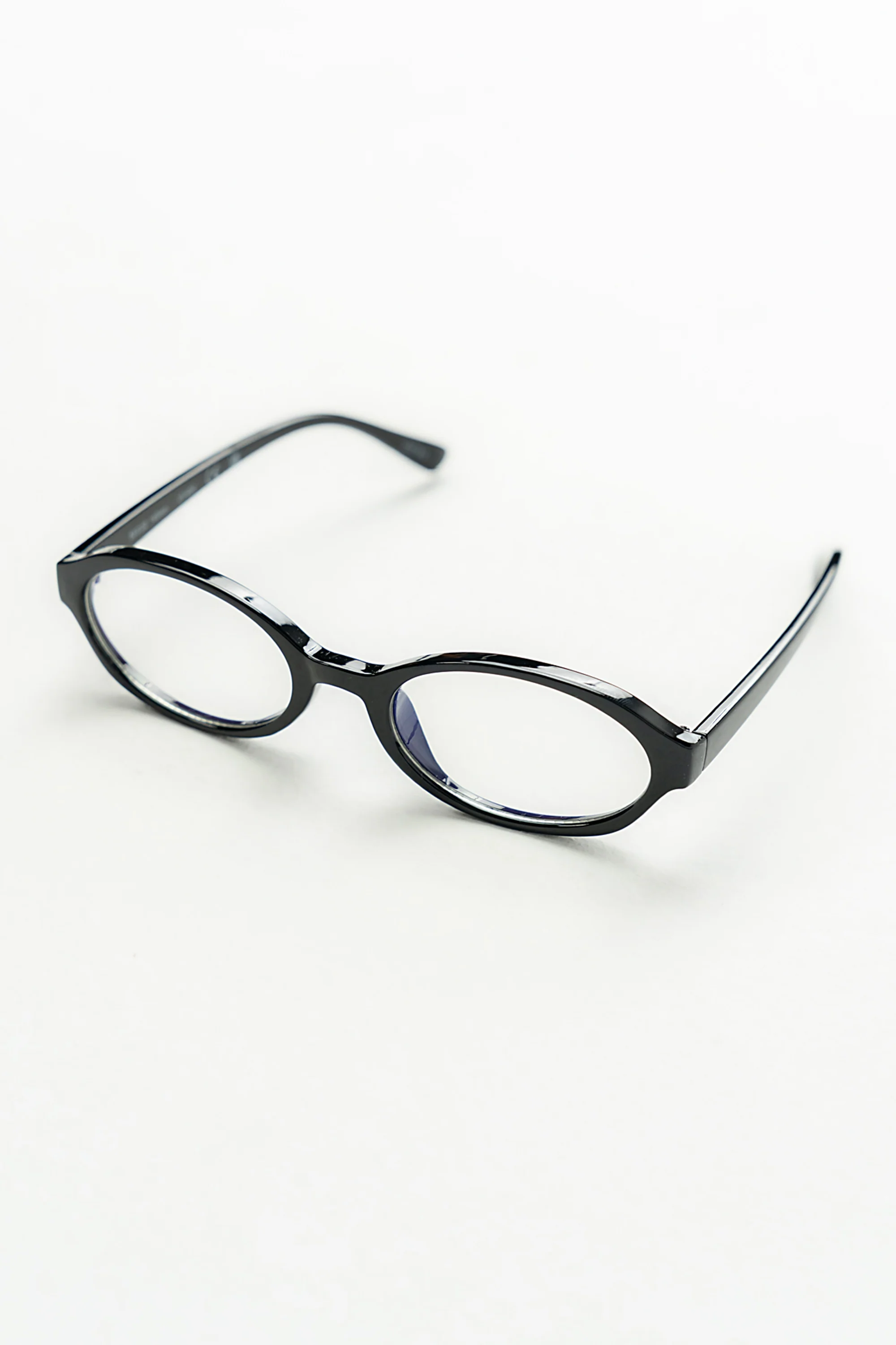 Eve Oval Blue Light Glasses in Black