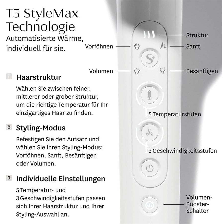 T3 Suszarki do włosów Featherweight Stylemax