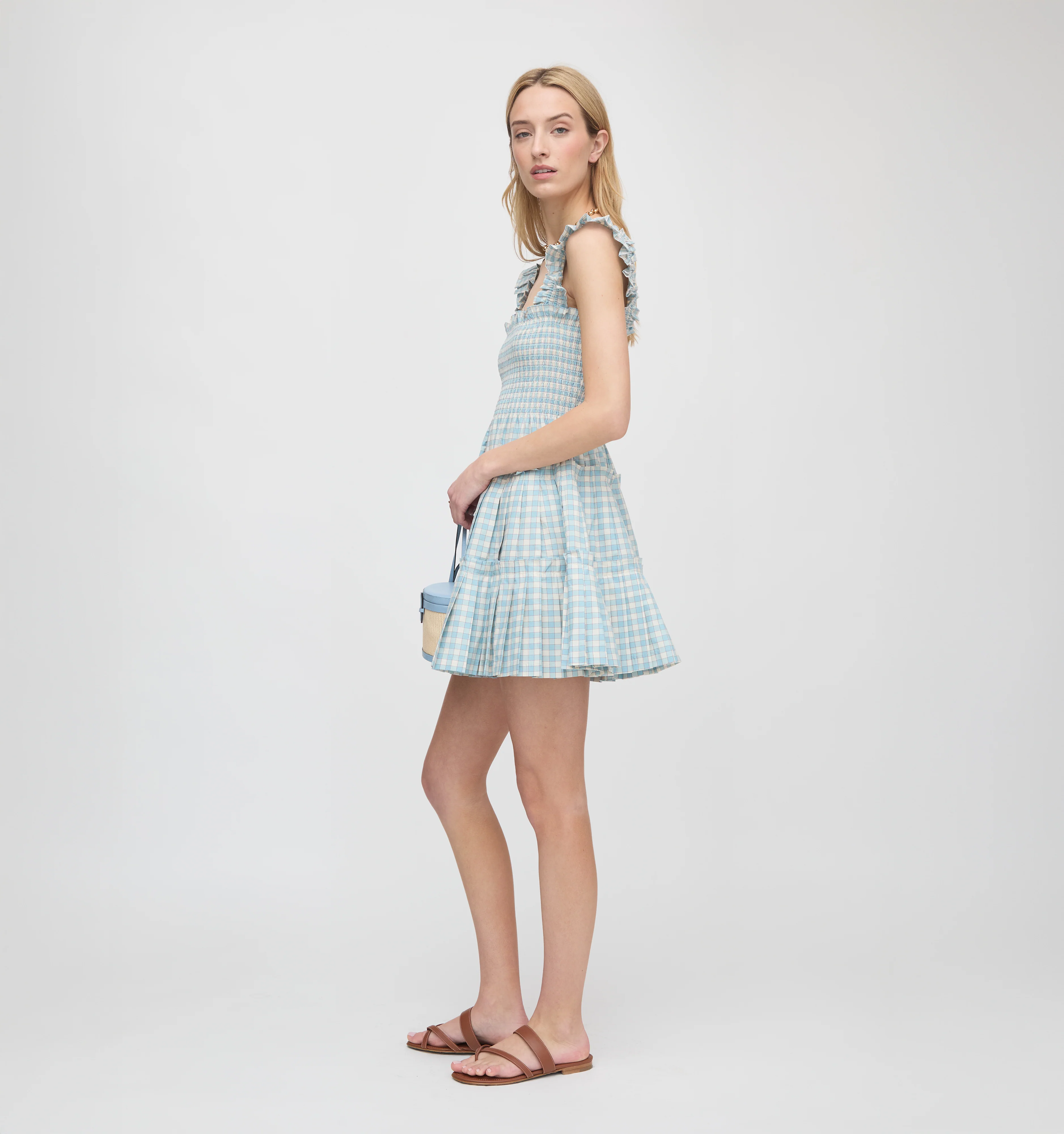 The Charlotte Nap Dress - Blue/Red Gingham