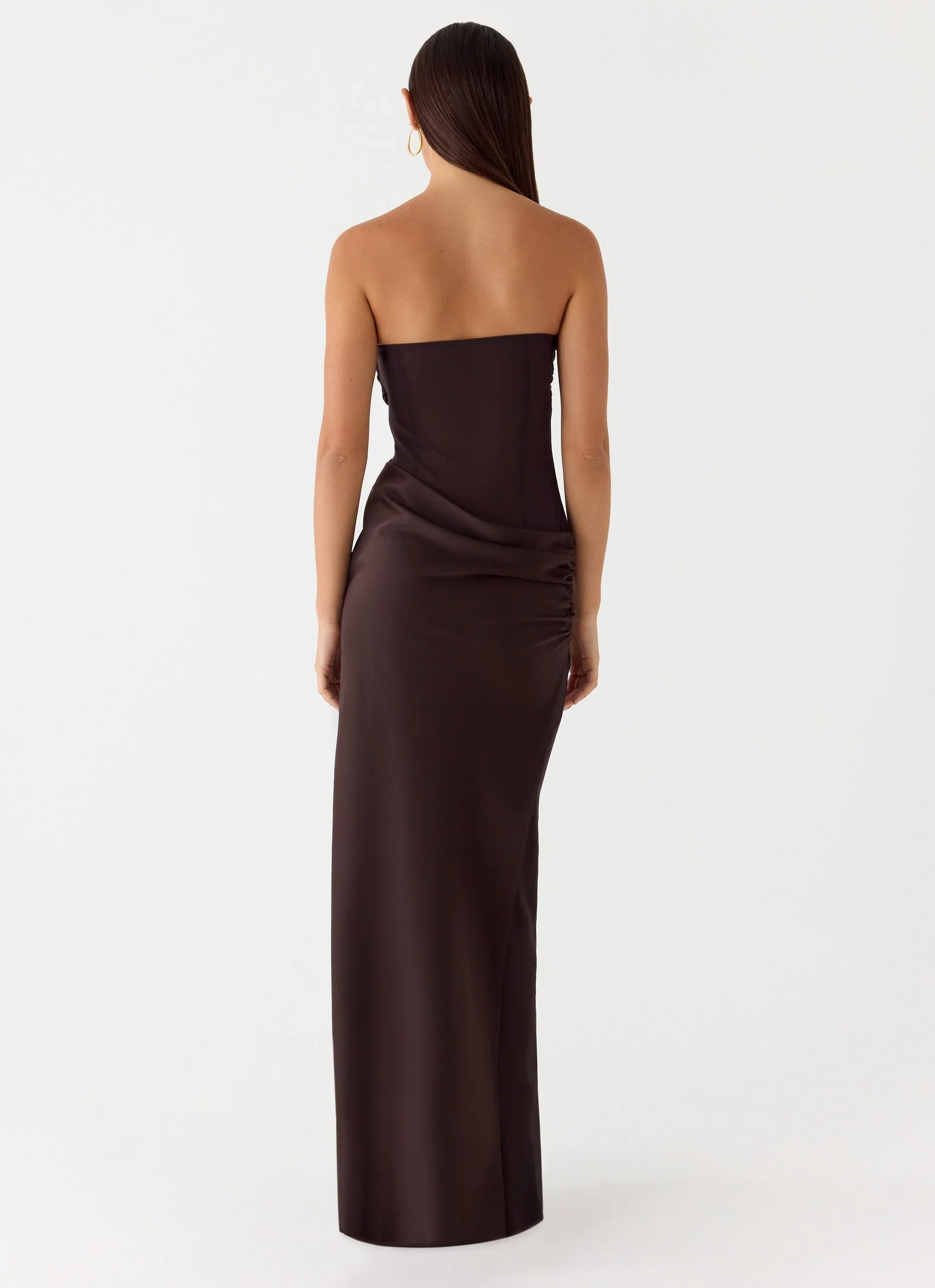 Champagne Skies Maxi Dress - Chocolate
