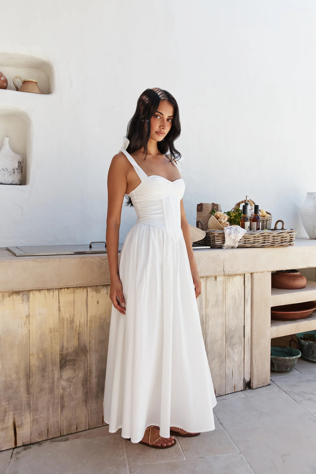 December Dawn Midi Dress White - luluinthesky