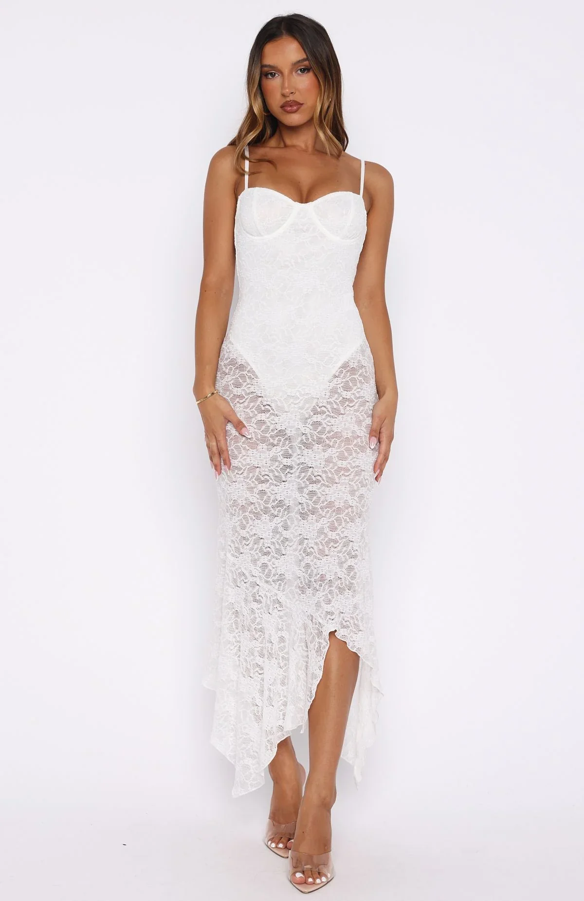 Darling Girl Midi Dress White