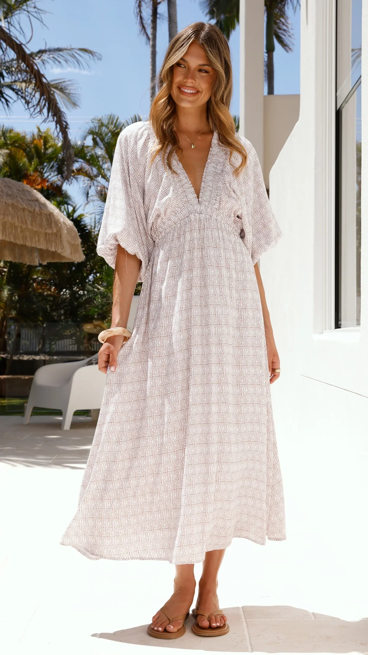 Camille Midi Dress - Atlas Print