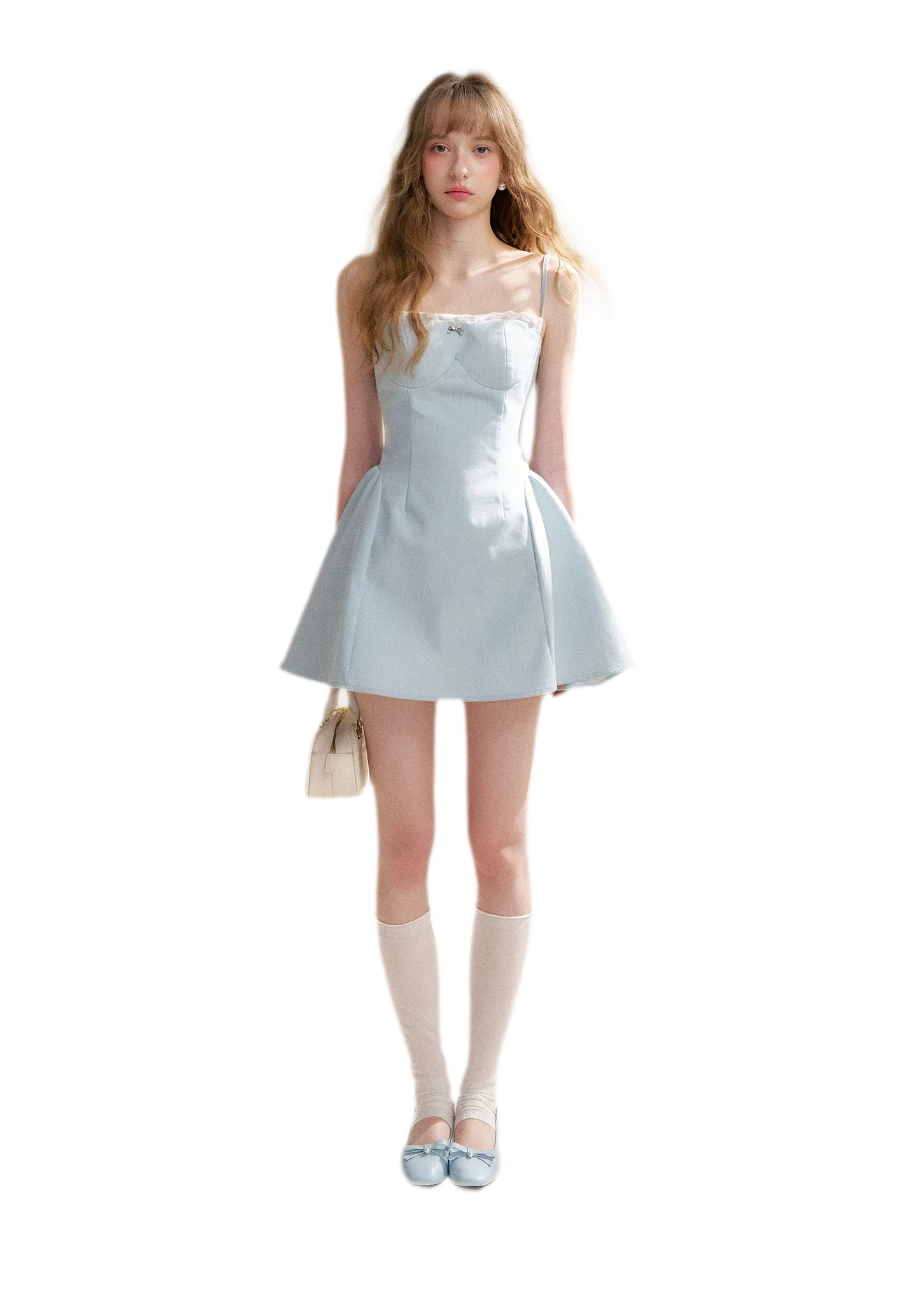 Lace-Trimmed A-Line Camisole Dress | Final Sale