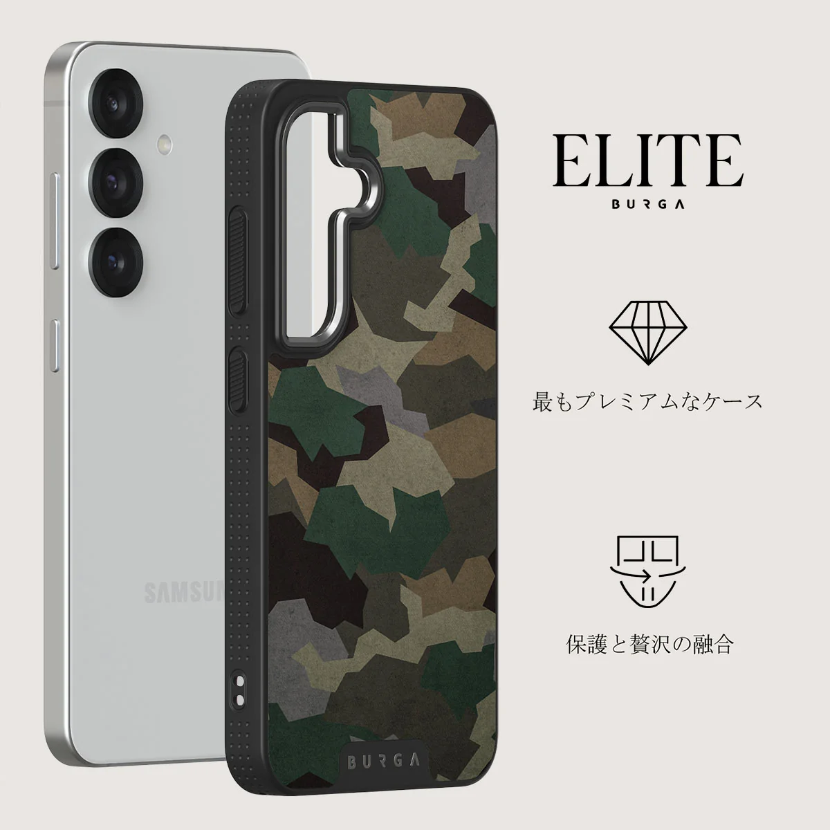 Tropical Green Camo - Samsung Galaxy S25 Plus ケース