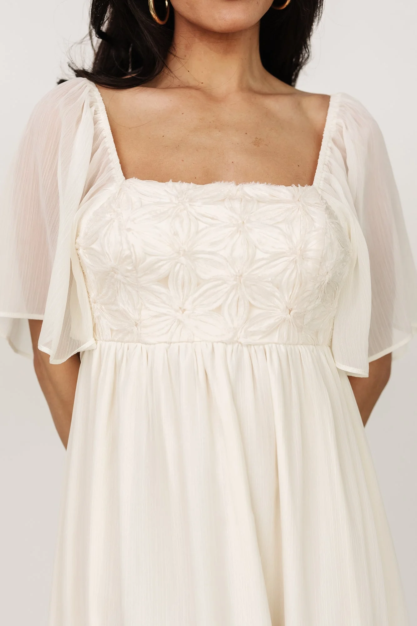 Lilith Applique Midi Dress | Cream - luluinthesky