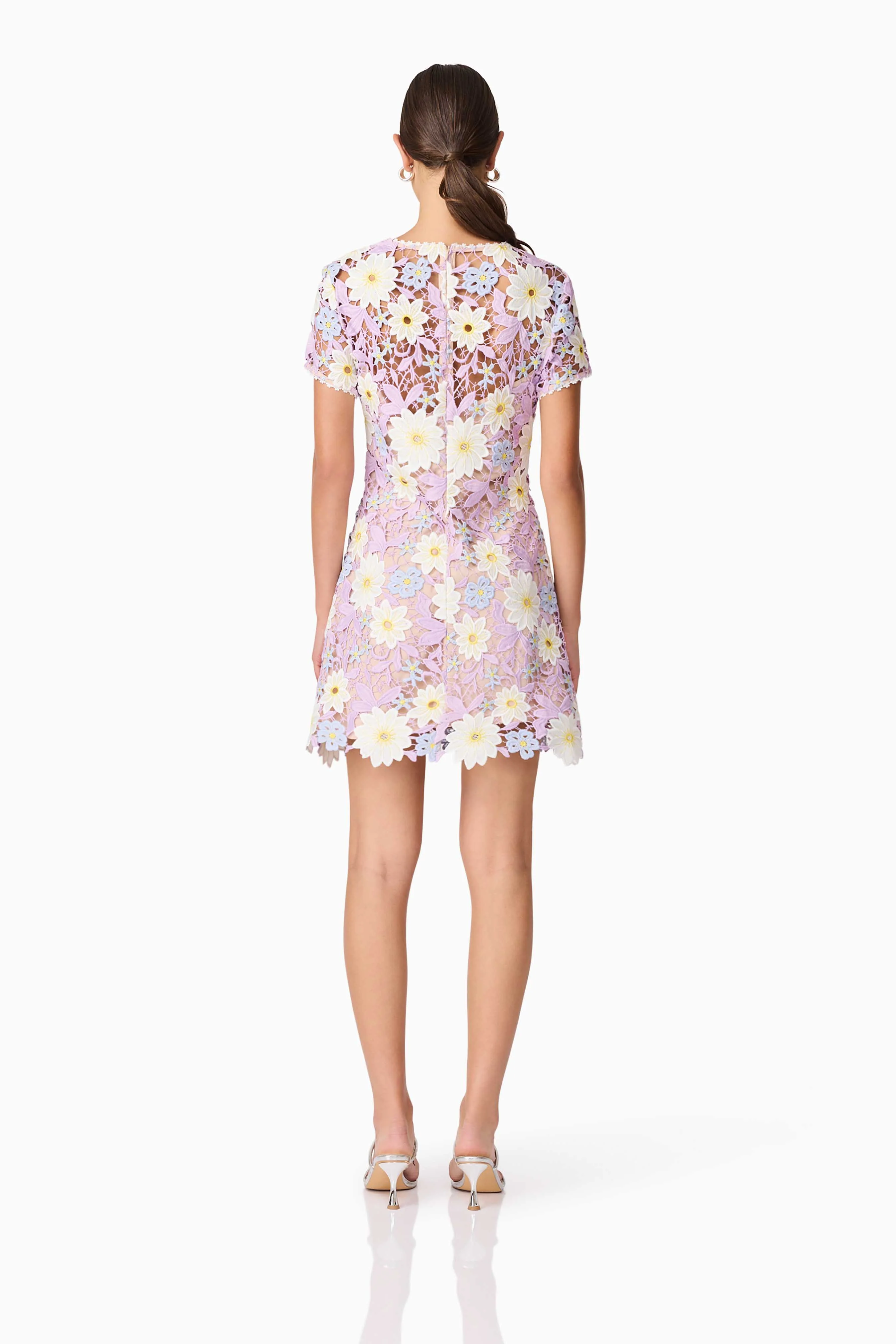 Sigrid Mini Shift Dress in Purple