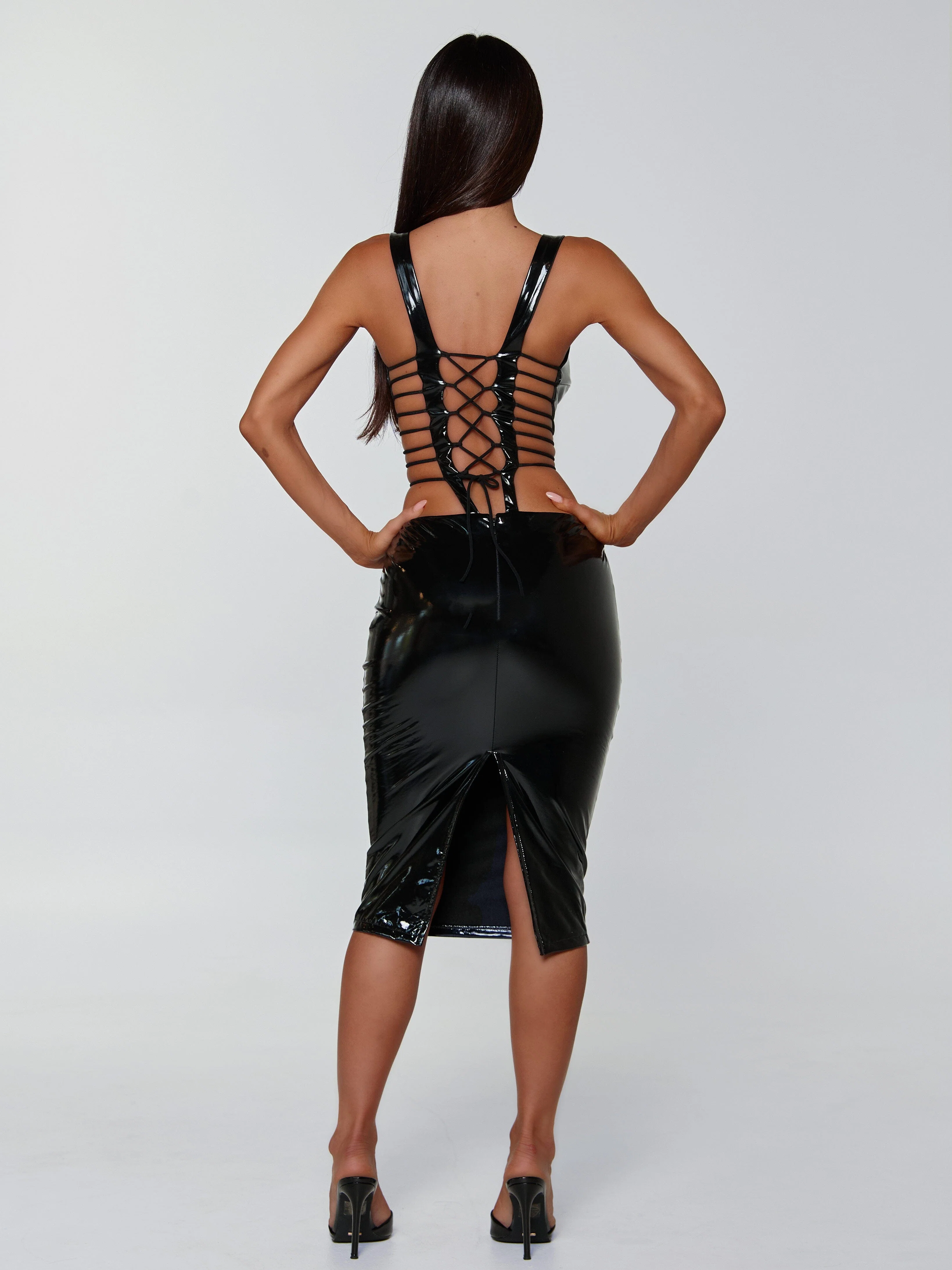 ANNALISA MIDI DRESS BLACK