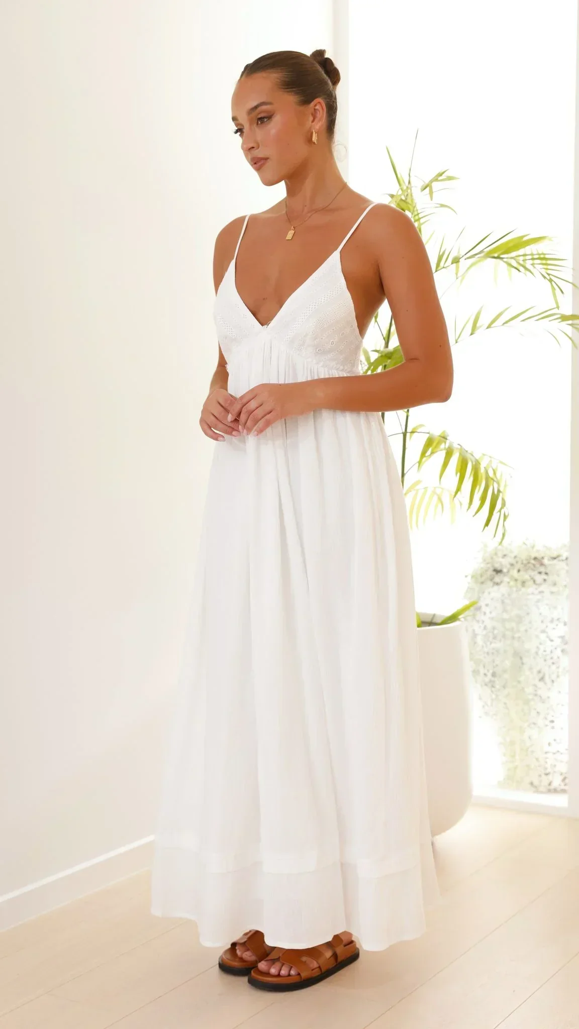 Elouise Maxi Dress - White - luluinthesky