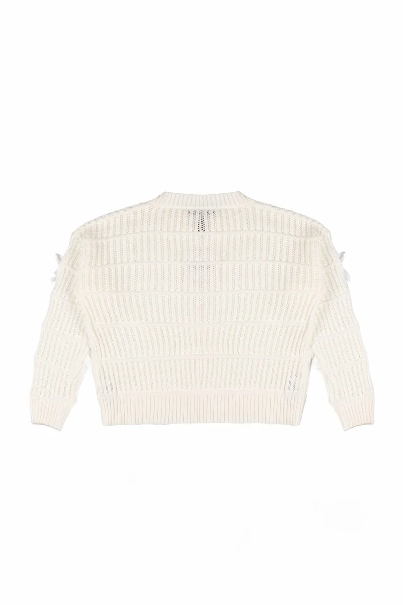 Ribbon Bow Cropped Sweater