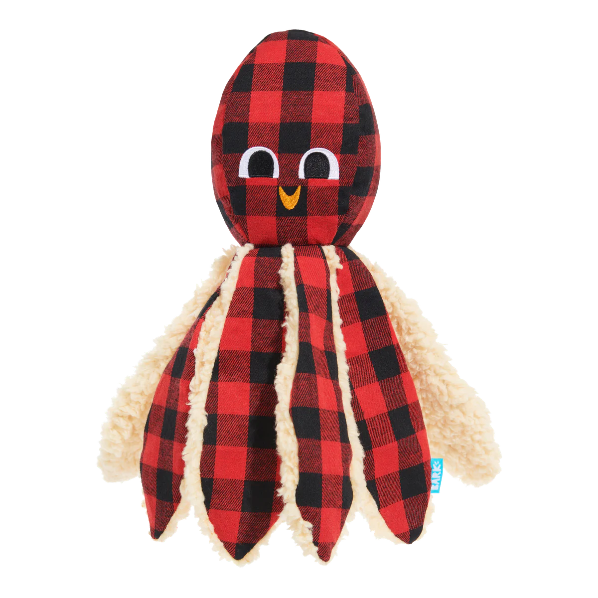 Plaid Ollie the Octopus Whip-n-Flip Plush Tug Dog Toy