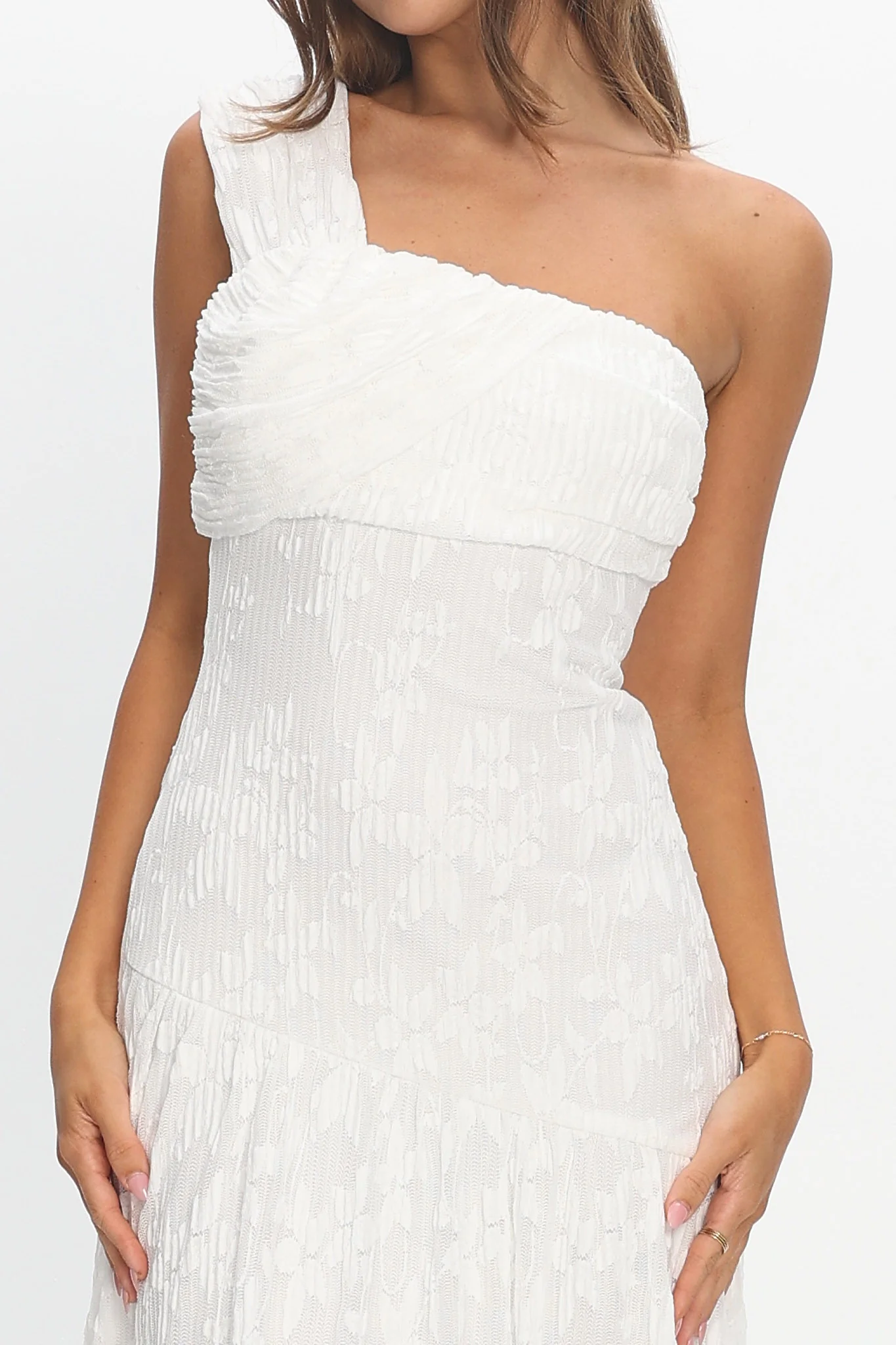 Azure Sun Drop Waist Maxi Dress Lace Off White - luluinthesky