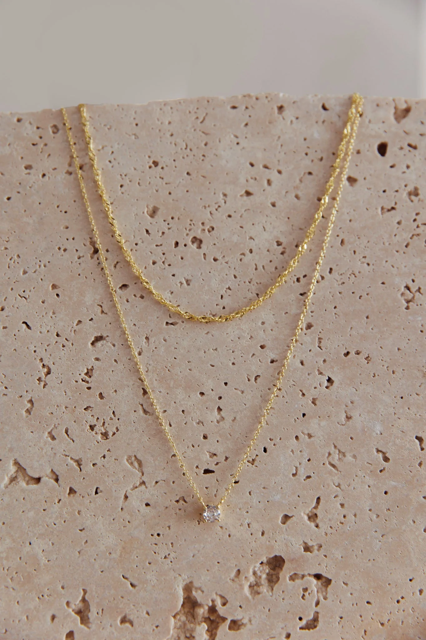 Sarai Crystal Pendant Necklace Set Gold