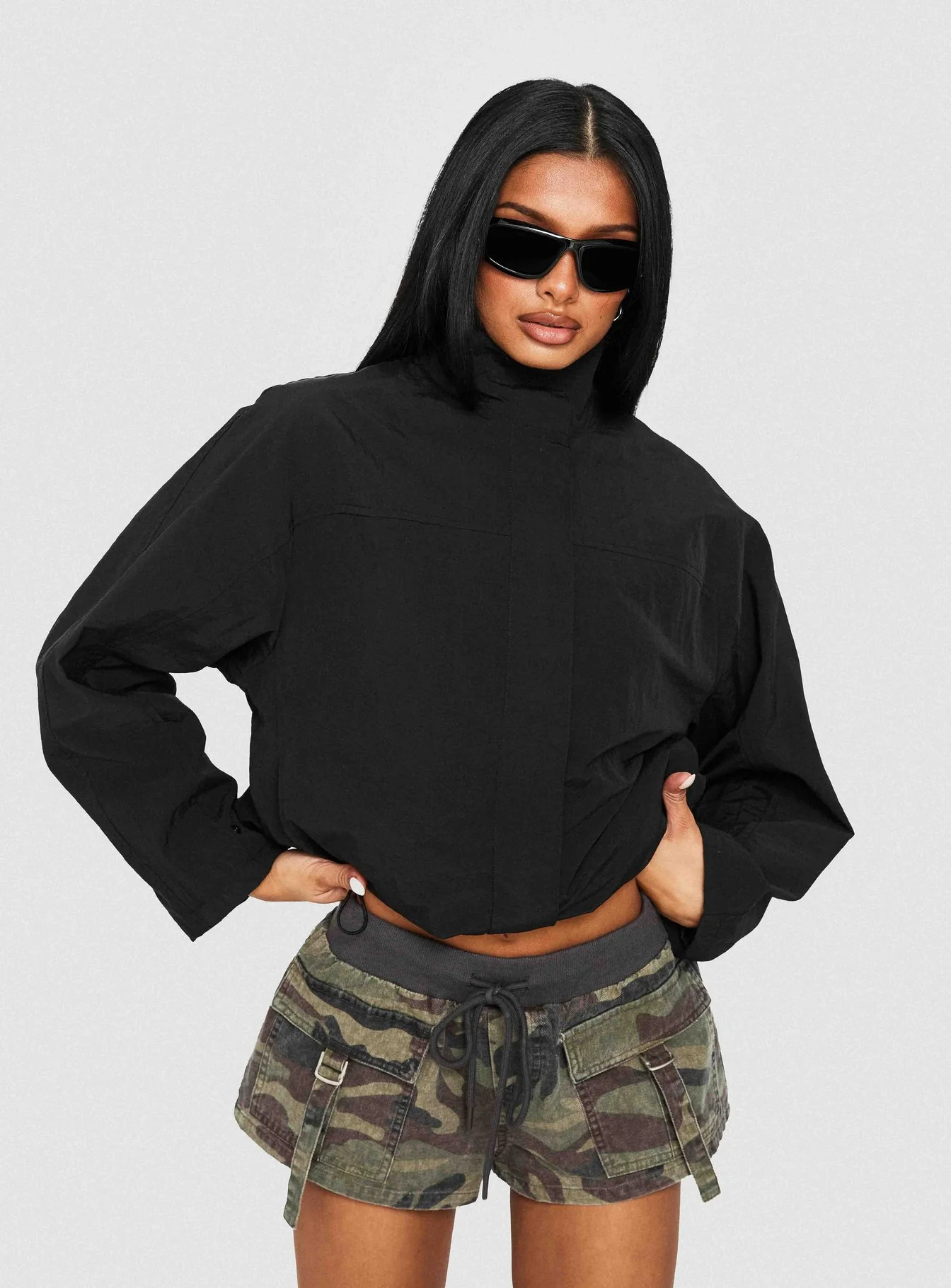 Shoreline Windbreaker Jacket Noir