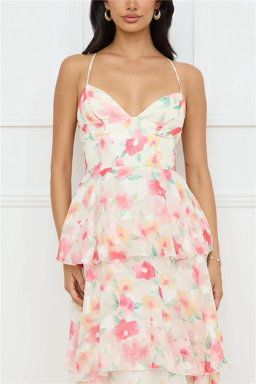 Bright Beauty Maxi Dress Print