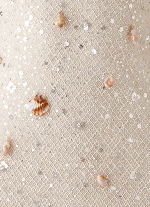 Orelli Shell Sequin Knit Maxi Dress - Ivory - luluinthesky