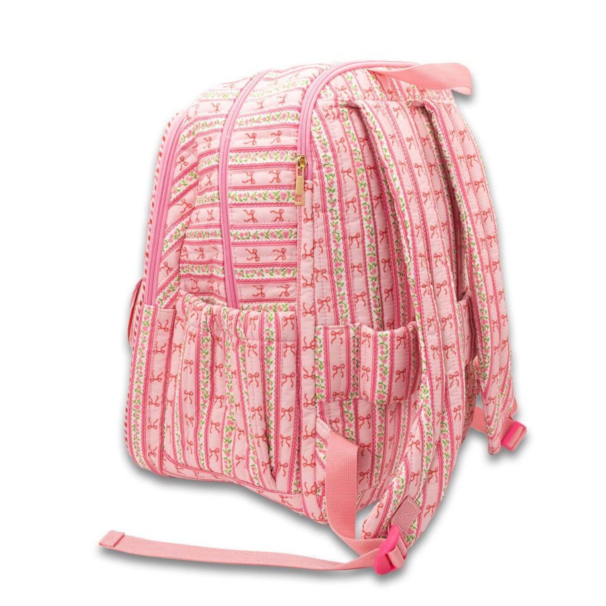 Quilted Bow Backpack in Blush - luluinthesky