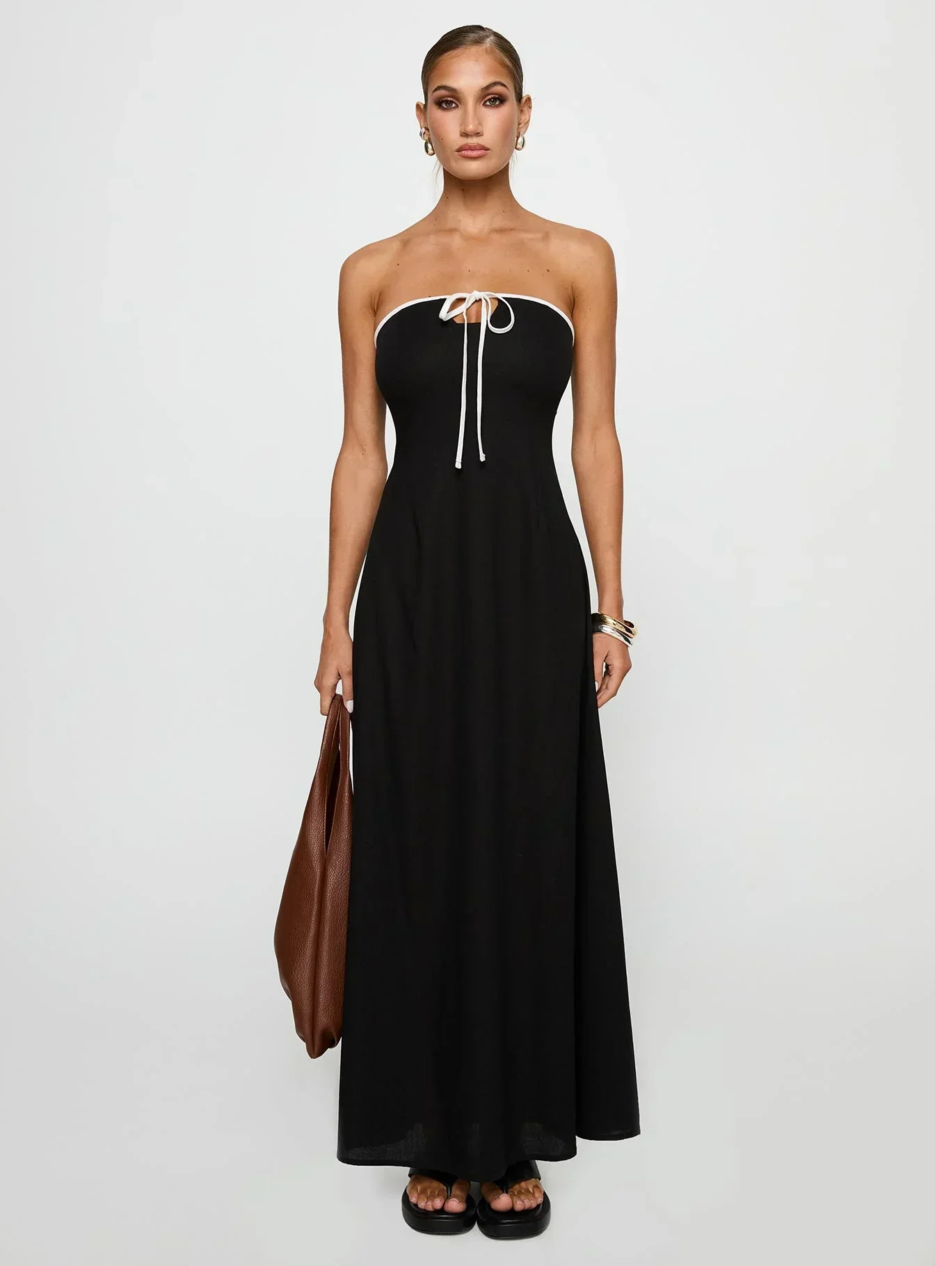 Bijou Strapless Maxi Dress Black